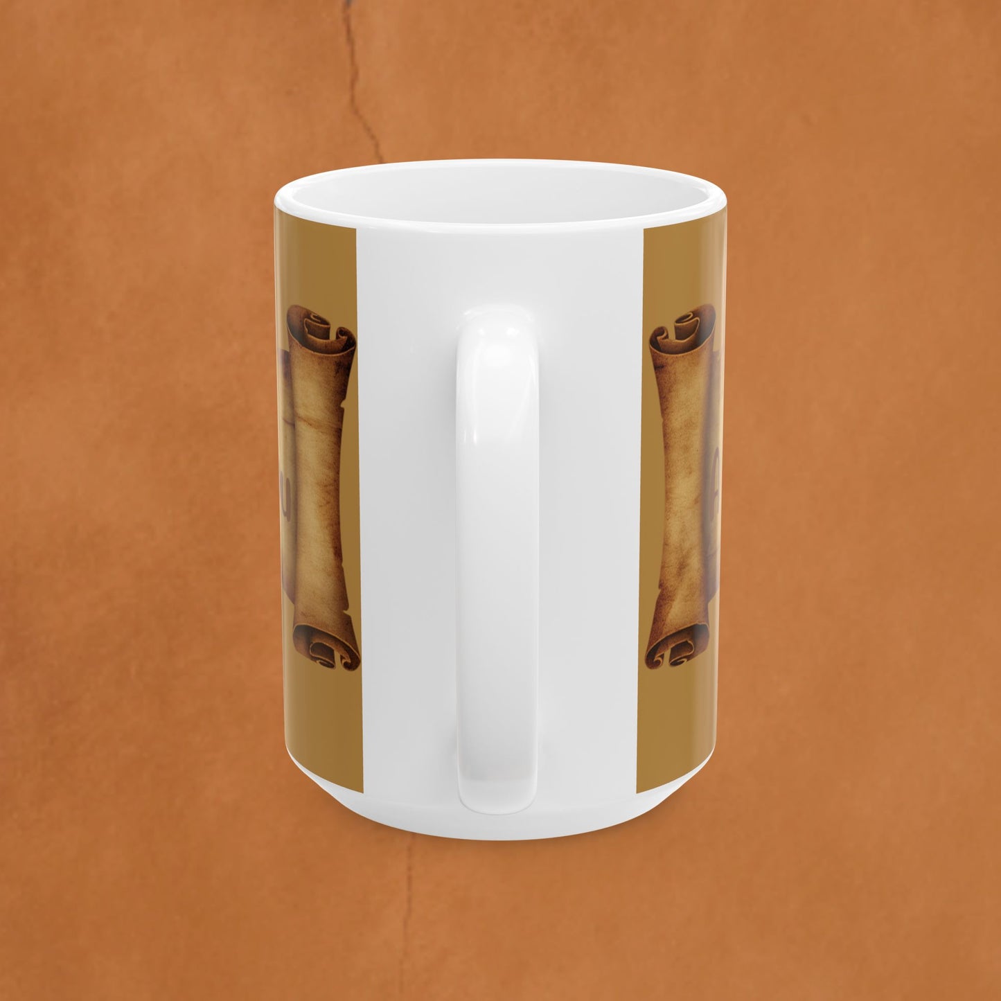 Ceramic Mug — "Just for a Moment" Vintage Scroll Coffee Mug (11oz & 15oz)