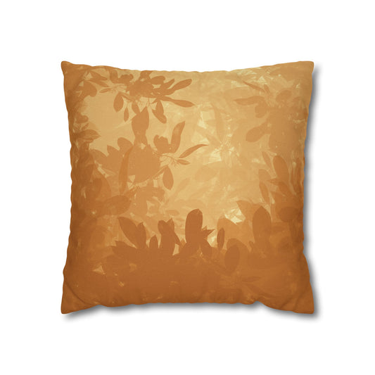 Autumn Leaves Pillowcase — Golden Fall Decorative Square Pillow Cover