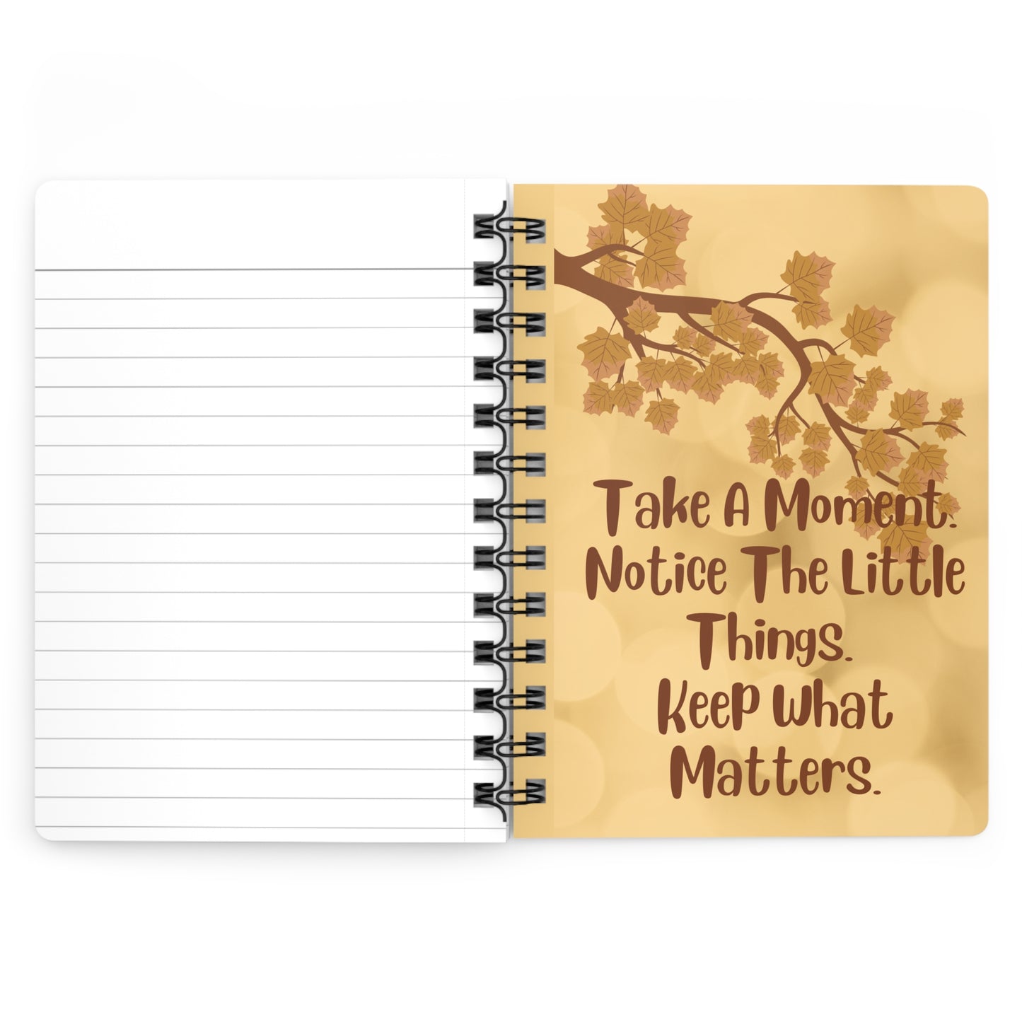 Spiral Journal — "This Moment Is Mine" Inspirational Writing Notebook