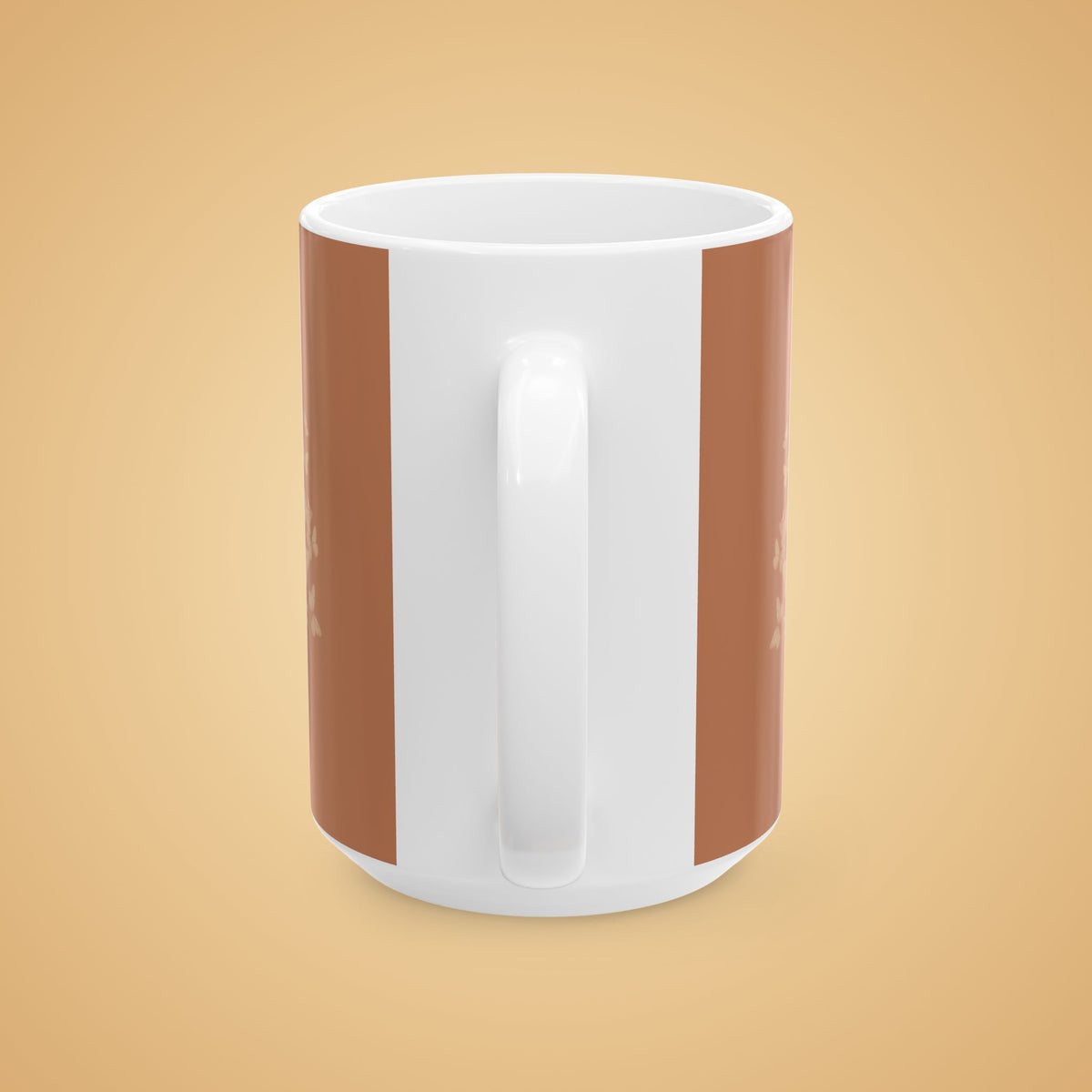 Butterfly Pattern Ceramic Mug – Earth tone Brown Minimalist Tea or Coffee Mug (11oz, 15oz)
