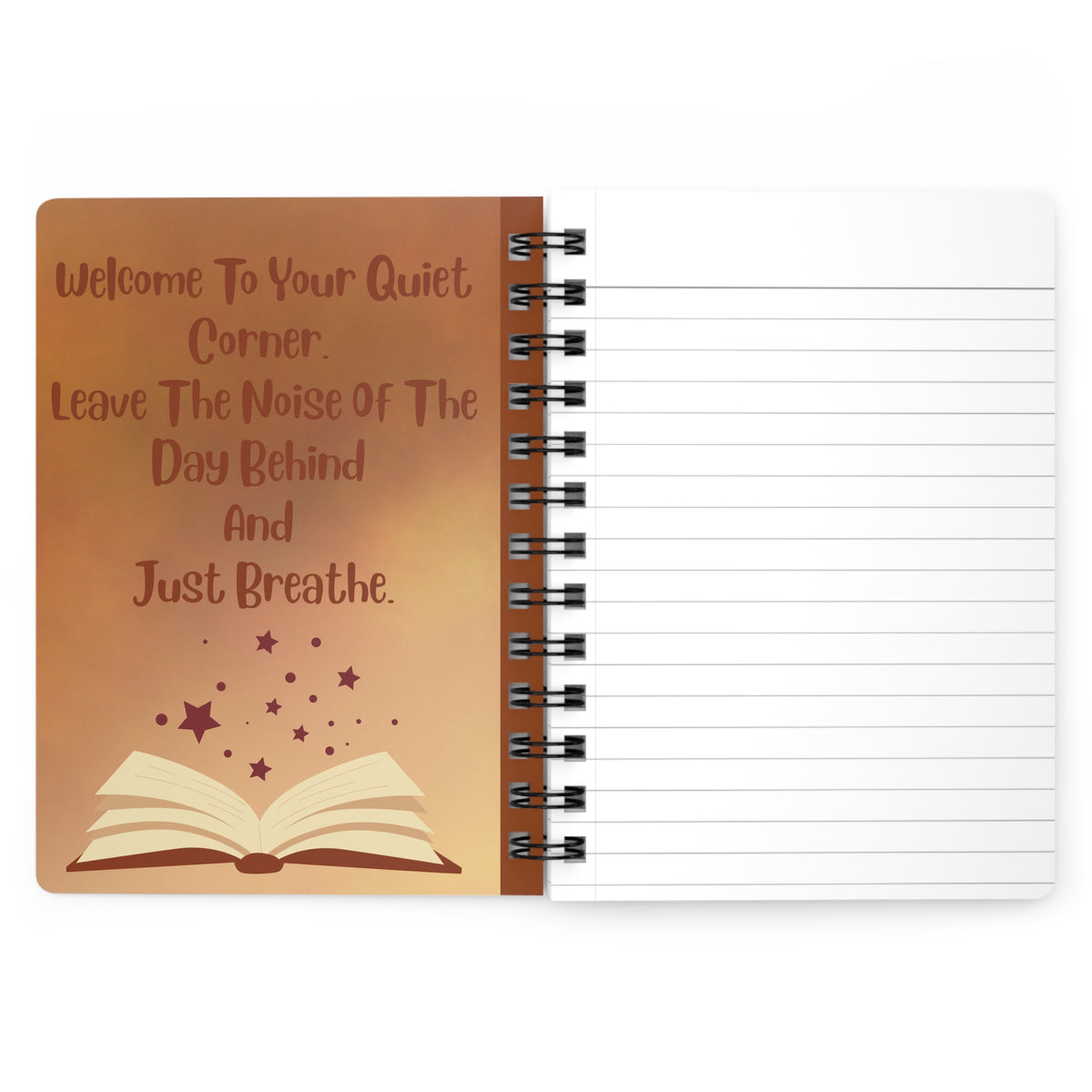 Evening Ritual Spiral Journal – "A Cozy Corner Is All The Magic You Need Tonight" Notebook Gift