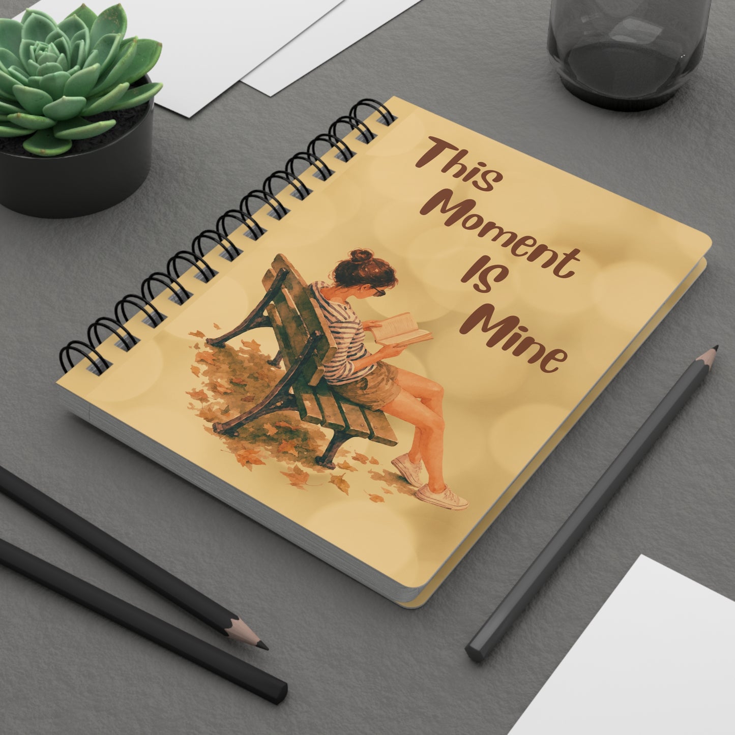 Spiral Journal — "This Moment Is Mine" Inspirational Writing Notebook
