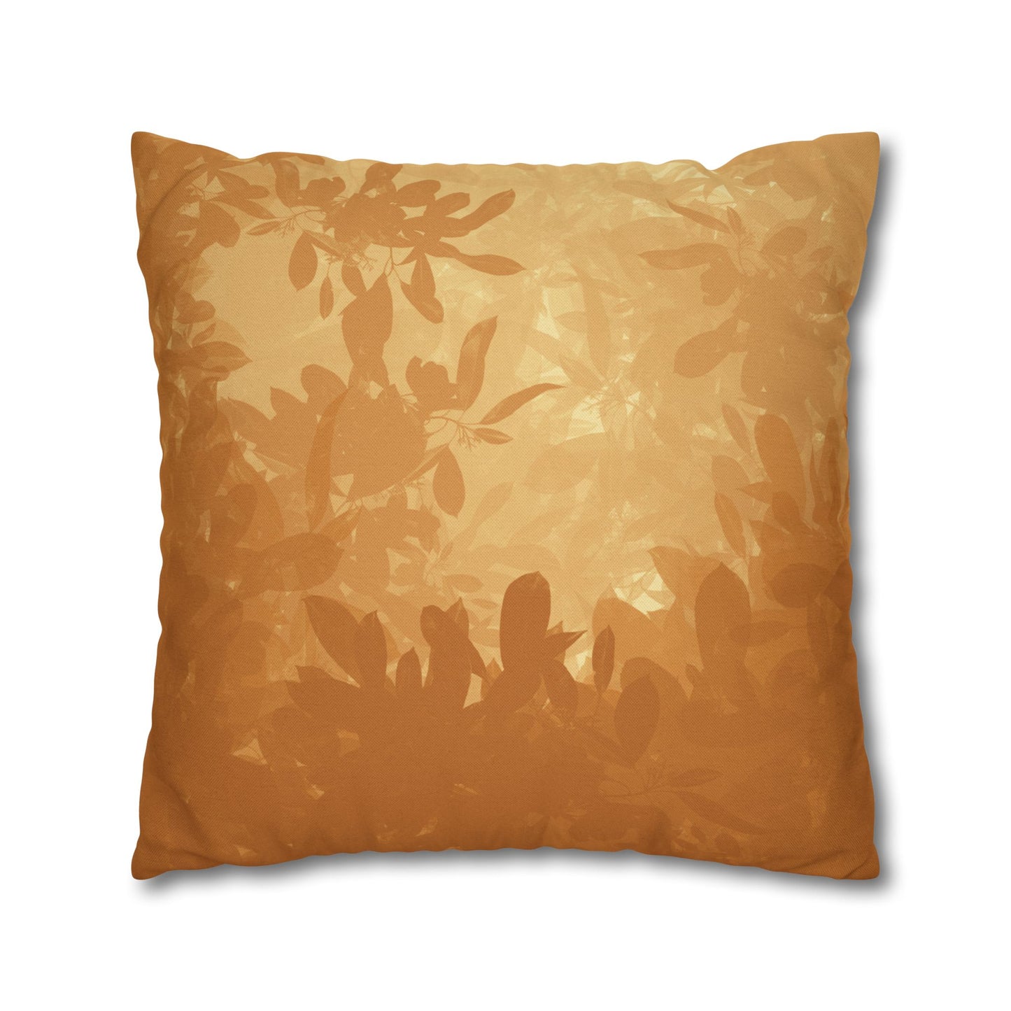 Autumn Leaves Pillowcase — Golden Fall Decorative Square Pillow Cover