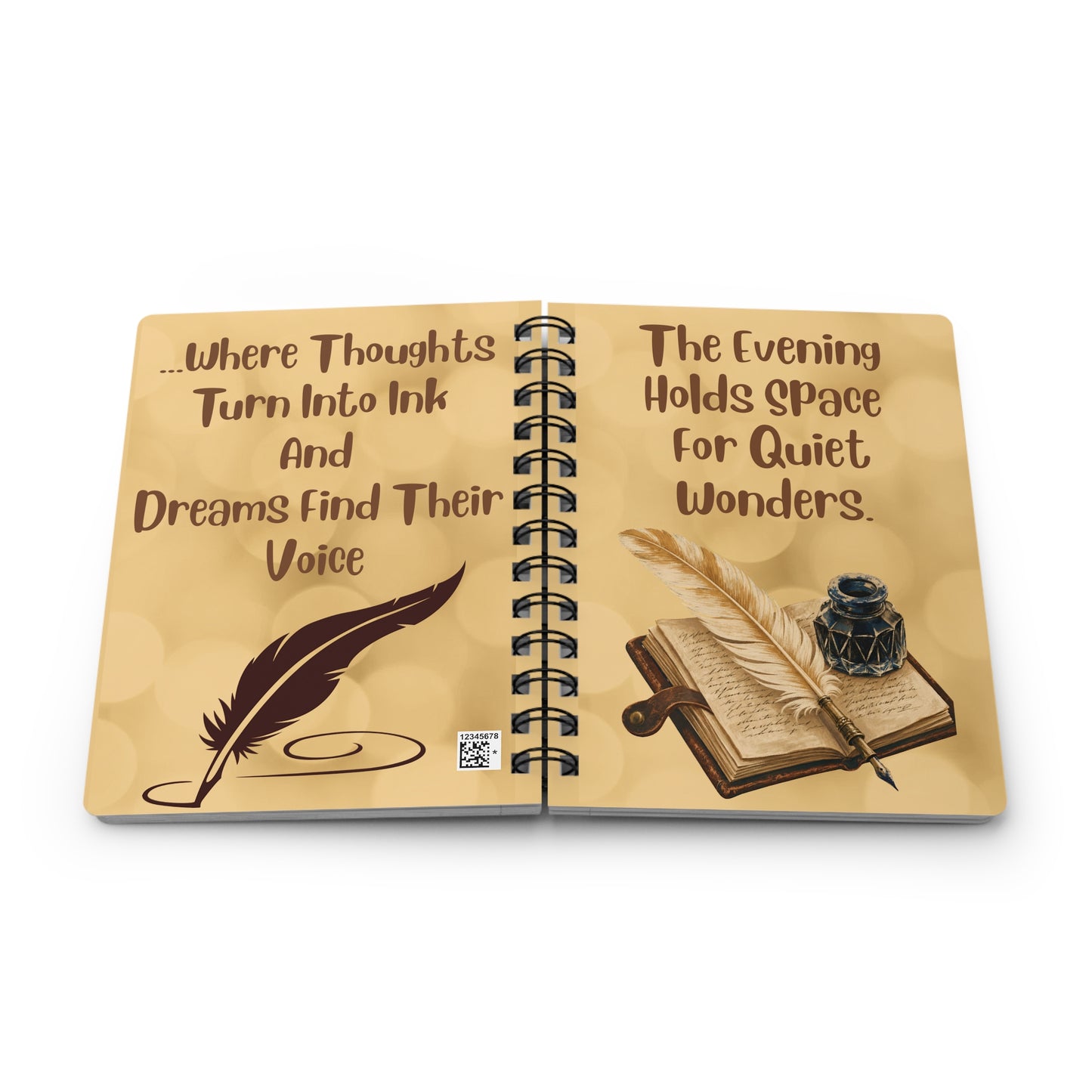 Evening Wonders Spiral Journal — 'The Evening Holds Space for Quiet Wonders' Notebook