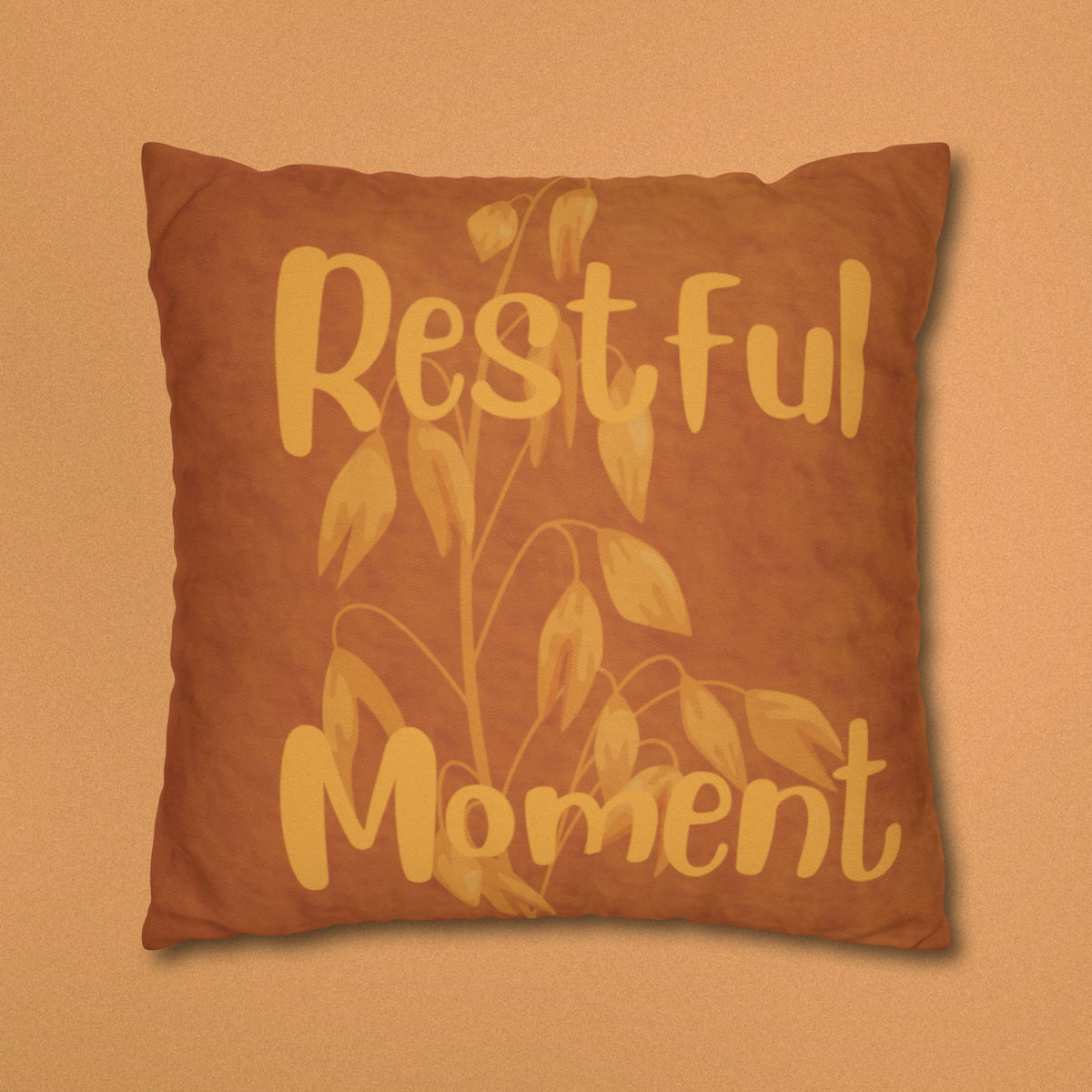 Restful Moment Square Pillowcase – Cozy Botanical Accent for Bedroom & Living Room