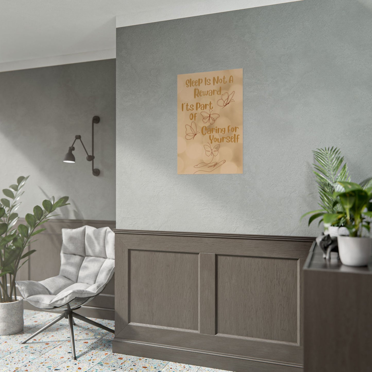 Rolled Poster — "Sleep Is Not A Reward, It's Part Of Caring For Yourself" Motivational Wall Art