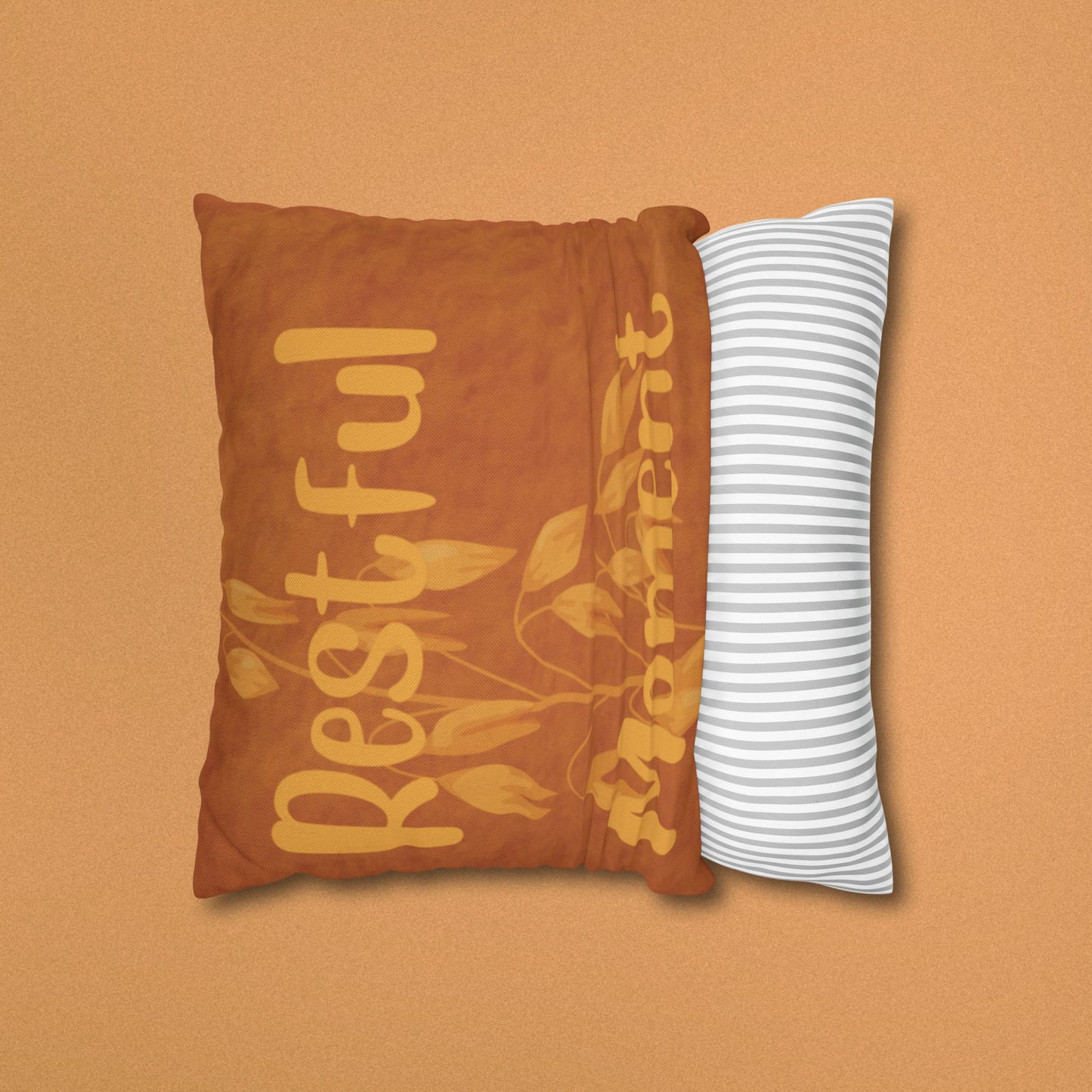 Restful Moment Square Pillowcase – Cozy Botanical Accent for Bedroom & Living Room