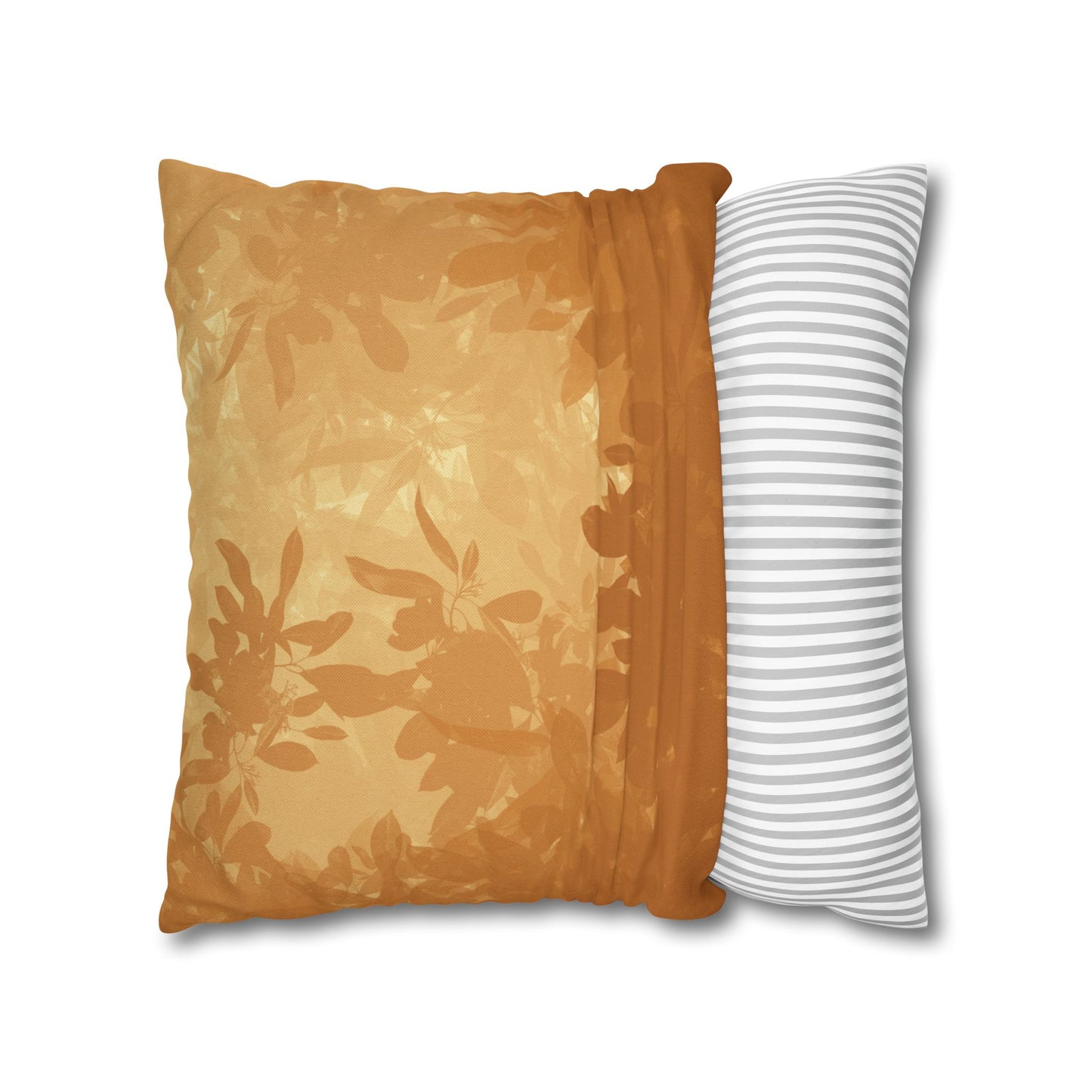 Autumn Leaves Pillowcase — Golden Fall Decorative Square Pillow Cover