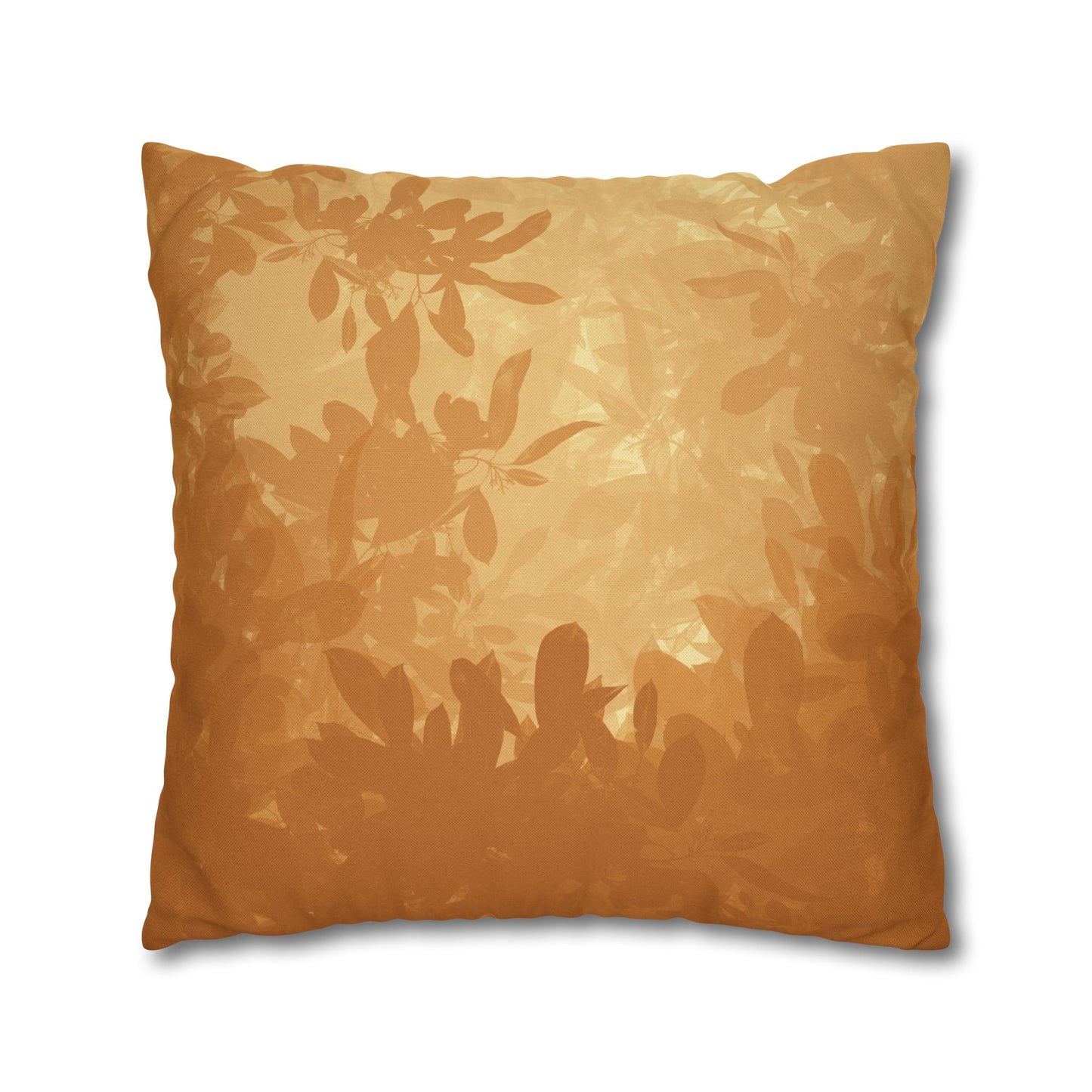 Autumn Leaves Pillowcase — Golden Fall Decorative Square Pillow Cover