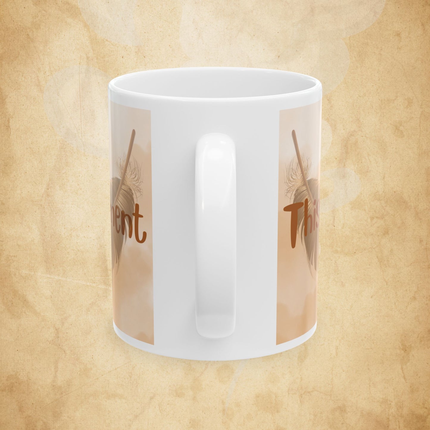 Restful Mom Ceramic Mug — 'My Restful Moment' Neutral Beige Tea or Coffee Cup (11oz & 15oz)