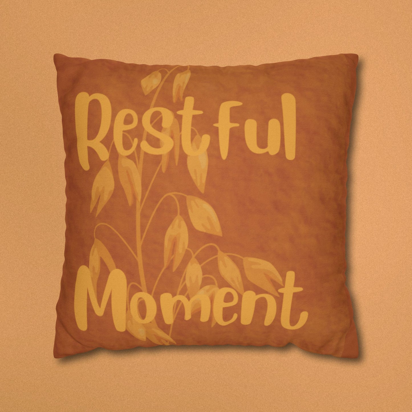 Restful Moment Square Pillowcase – Cozy Botanical Accent for Bedroom & Living Room