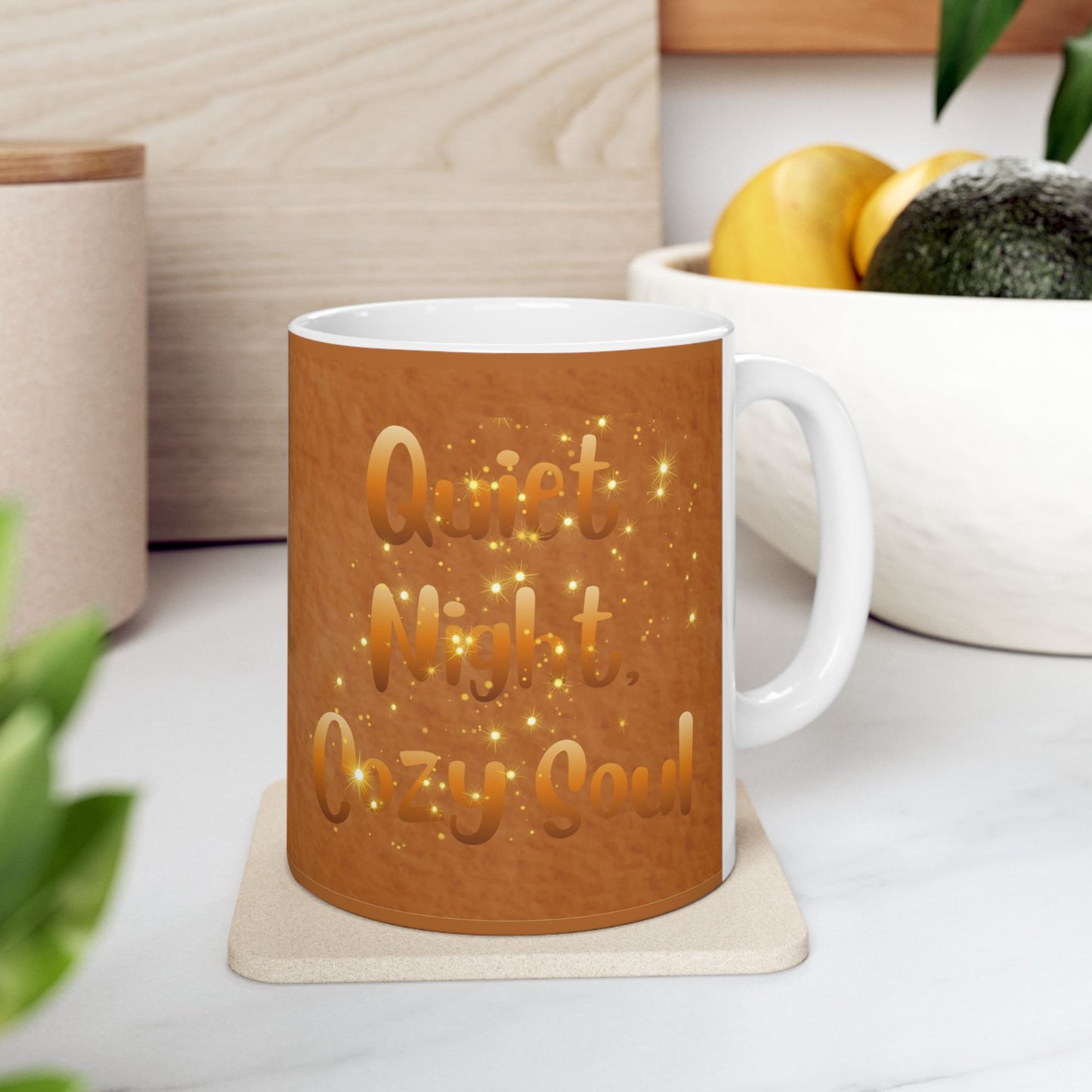 Golden Sparkles Ceramic Mug — Romantic Heart Pattern Tea Or Coffee Cup (11oz & 15oz)