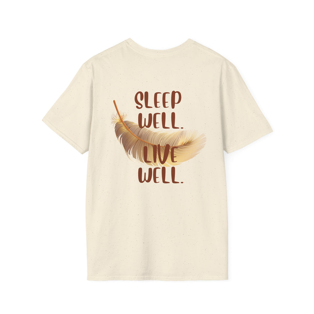Restful Dreams T-Shirt — Sleep Well, Live Well Feather Graphic
