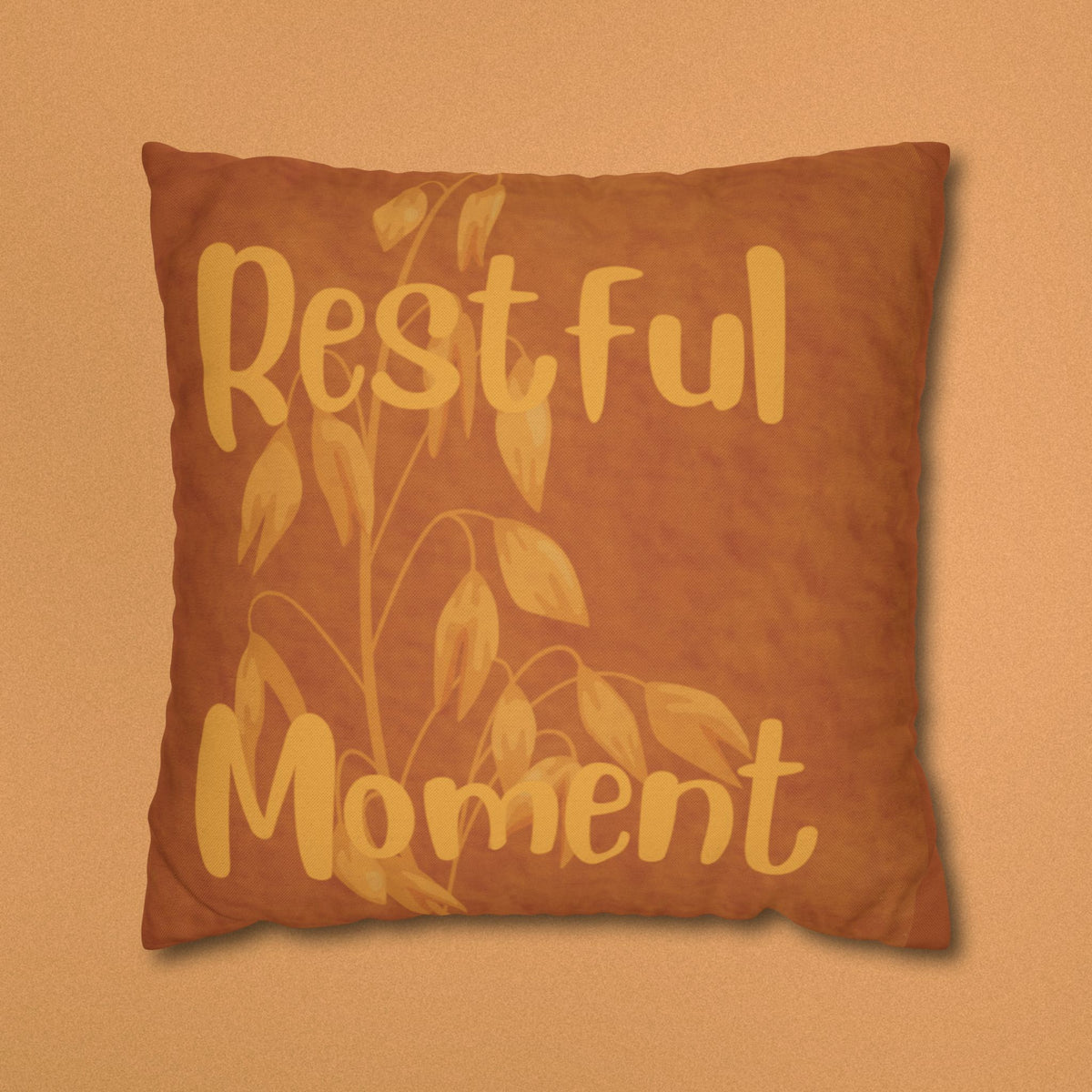 Restful Moment Square Pillowcase – Cozy Botanical Accent for Bedroom & Living Room