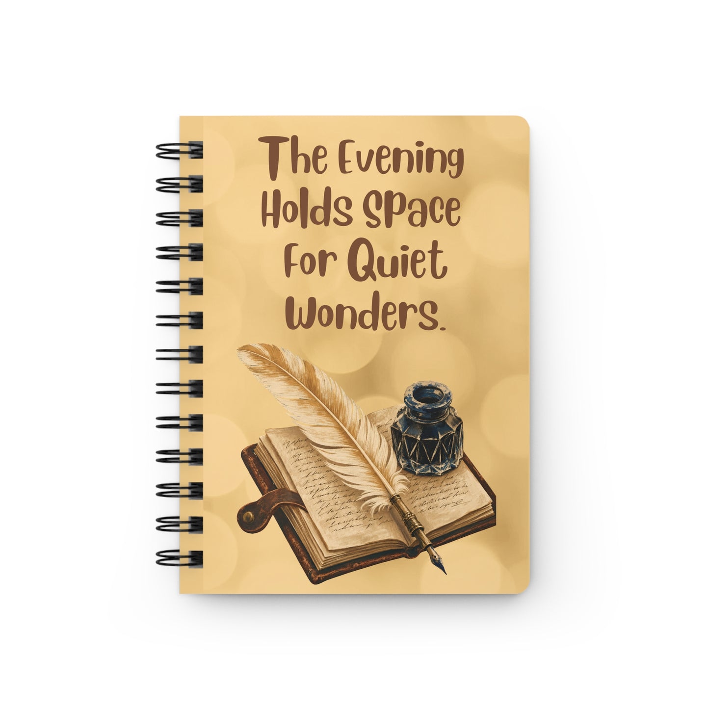 Evening Wonders Spiral Journal — 'The Evening Holds Space for Quiet Wonders' Notebook