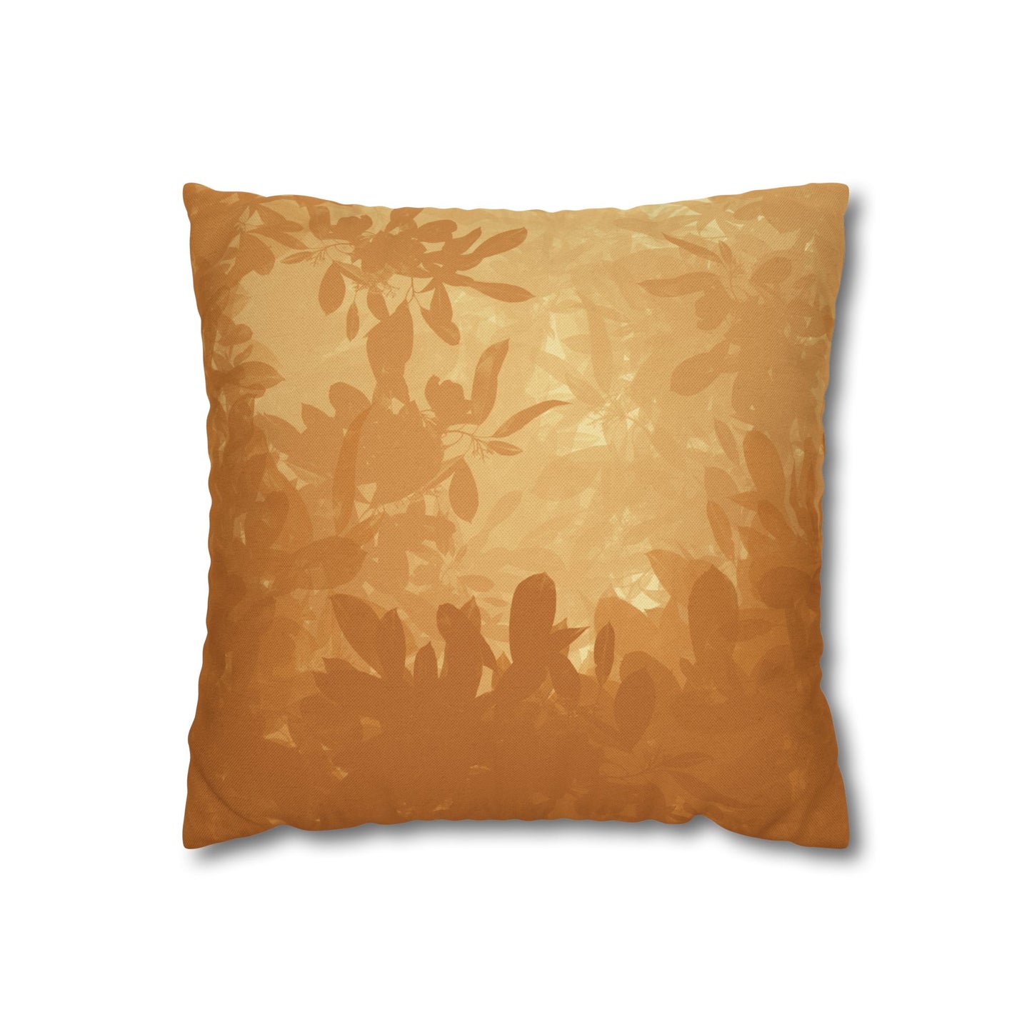 Autumn Leaves Pillowcase — Golden Fall Decorative Square Pillow Cover