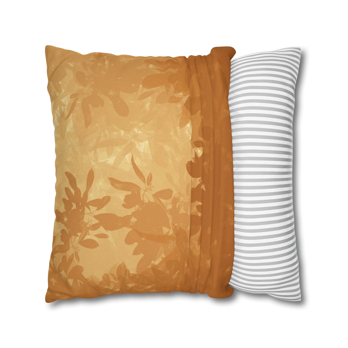Autumn Leaves Pillowcase — Golden Fall Decorative Square Pillow Cover