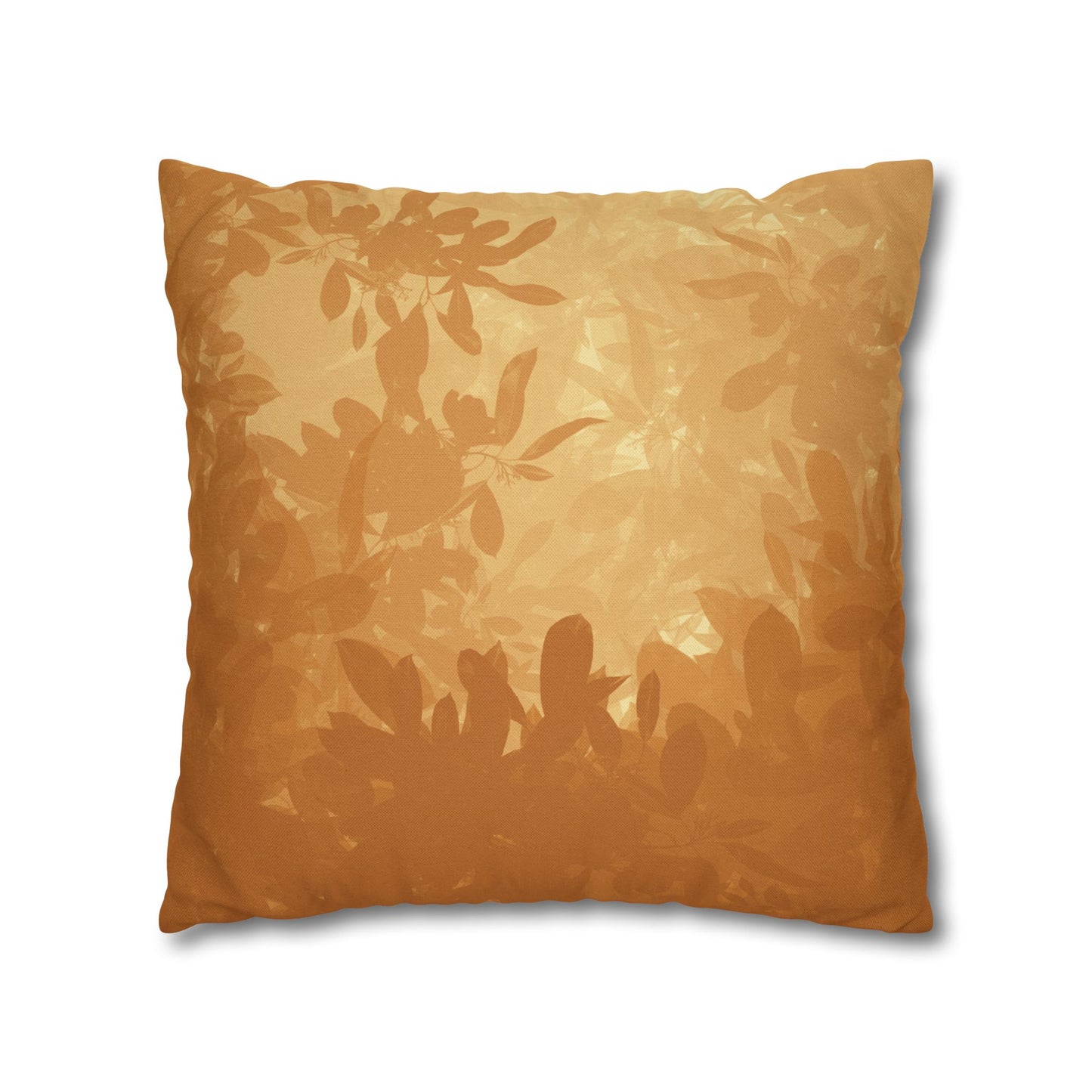 Autumn Leaves Pillowcase — Golden Fall Decorative Square Pillow Cover