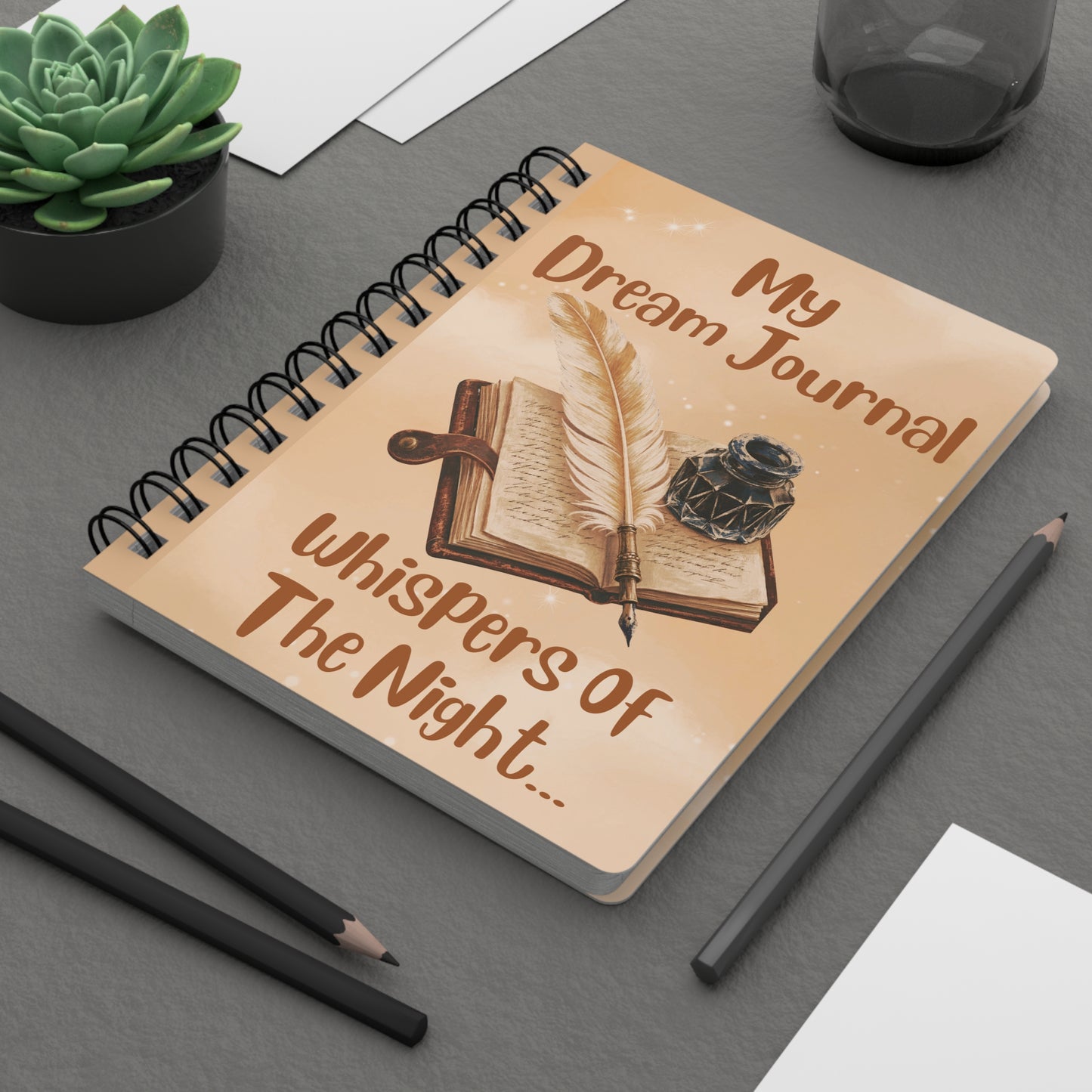 Dream Journal Spiral Notebook — "My Dream Journal: Whispers of the Night"