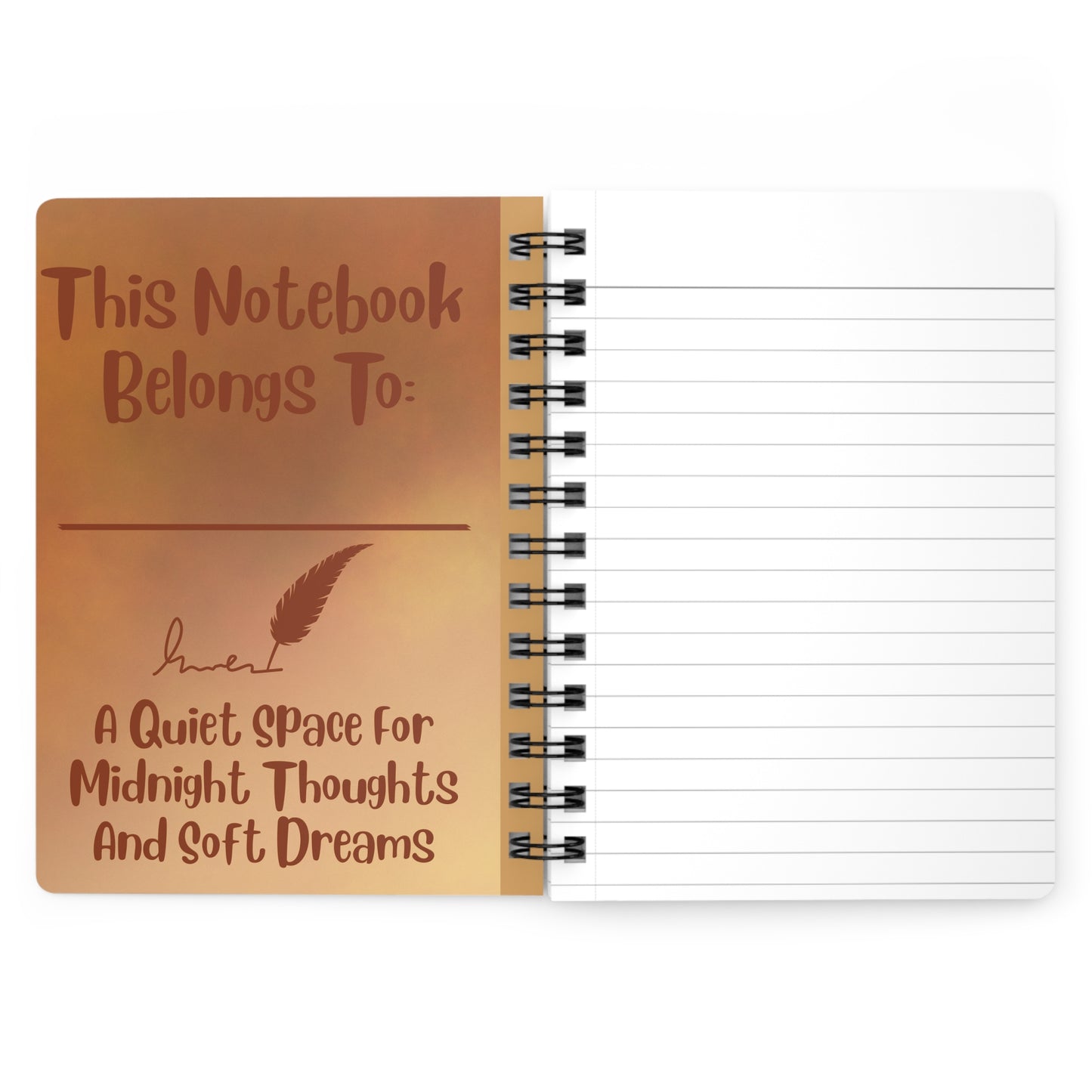 Cozy Evening Spiral Journal — "Tonight's Only Task Is Simply To Be" Notebook