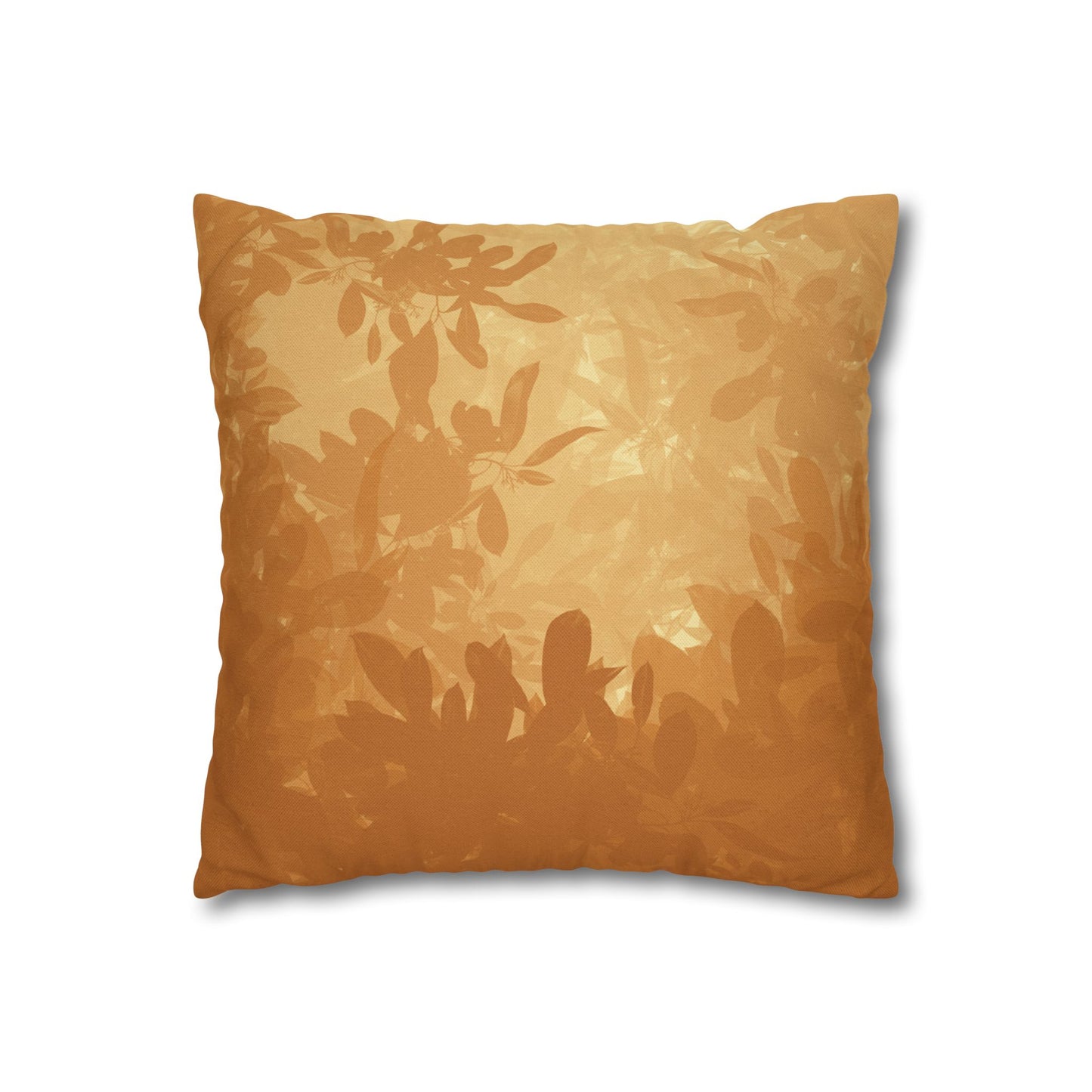 Autumn Leaves Pillowcase — Golden Fall Decorative Square Pillow Cover