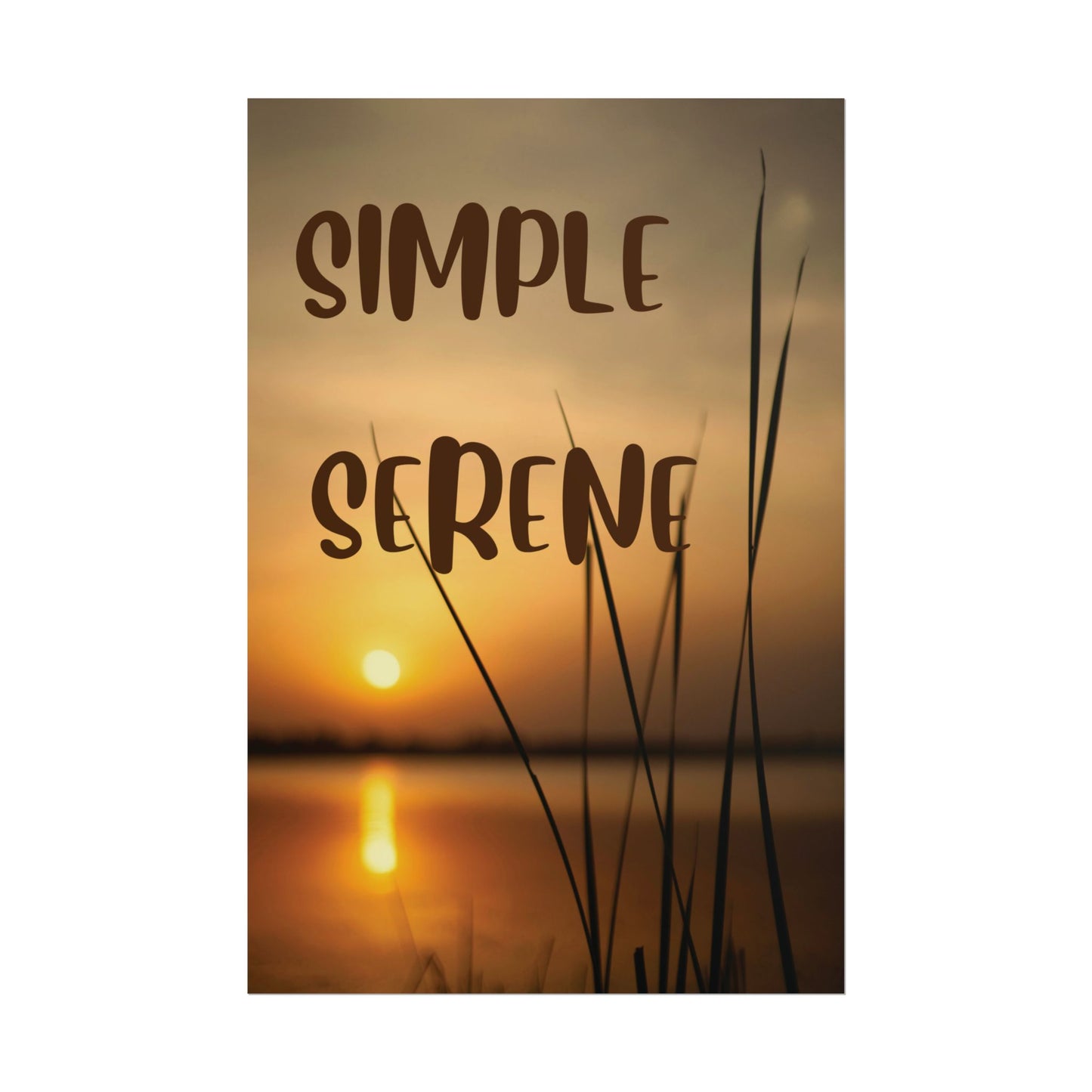 Simple Serene Sunset Poster — Rolled Wall Art Print
