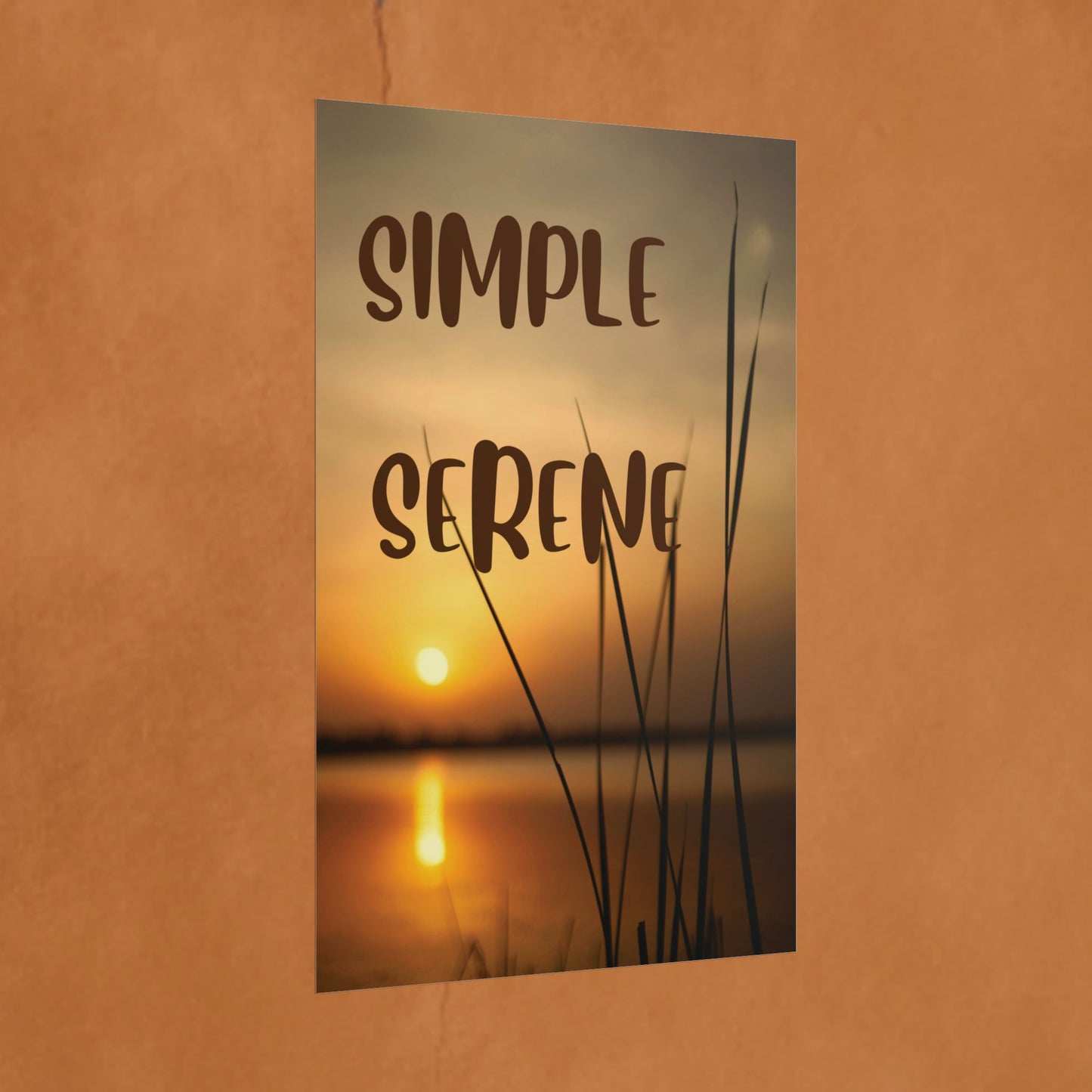 Simple Serene Sunset Poster — Rolled Wall Art Print