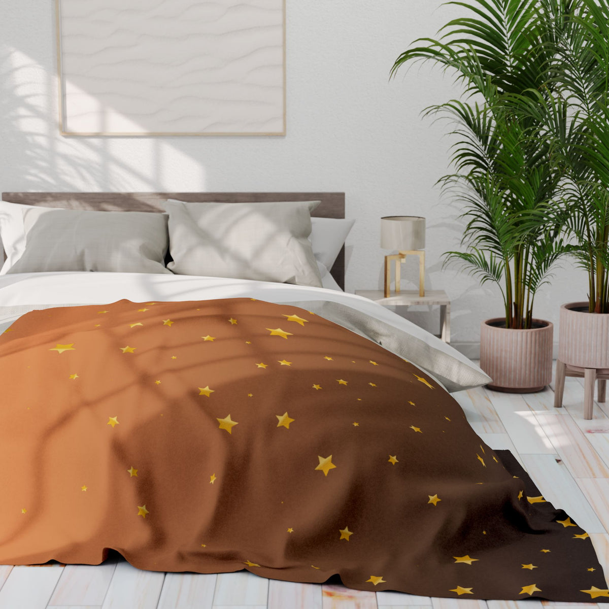 Starry Gradient Fleece Blanket — Cozy Night Sky Throw