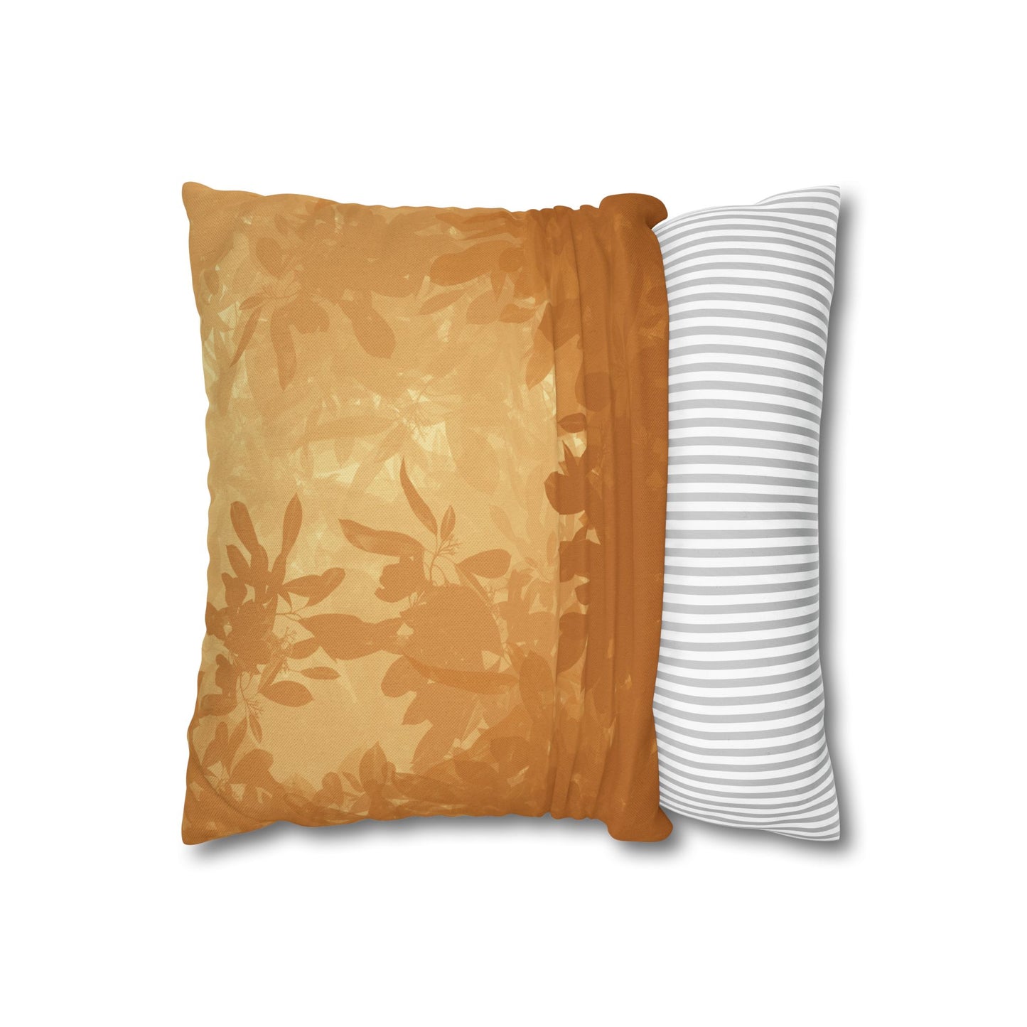Autumn Leaves Pillowcase — Golden Fall Decorative Square Pillow Cover