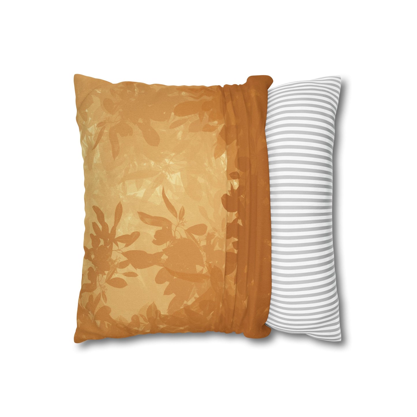 Autumn Leaves Pillowcase — Golden Fall Decorative Square Pillow Cover