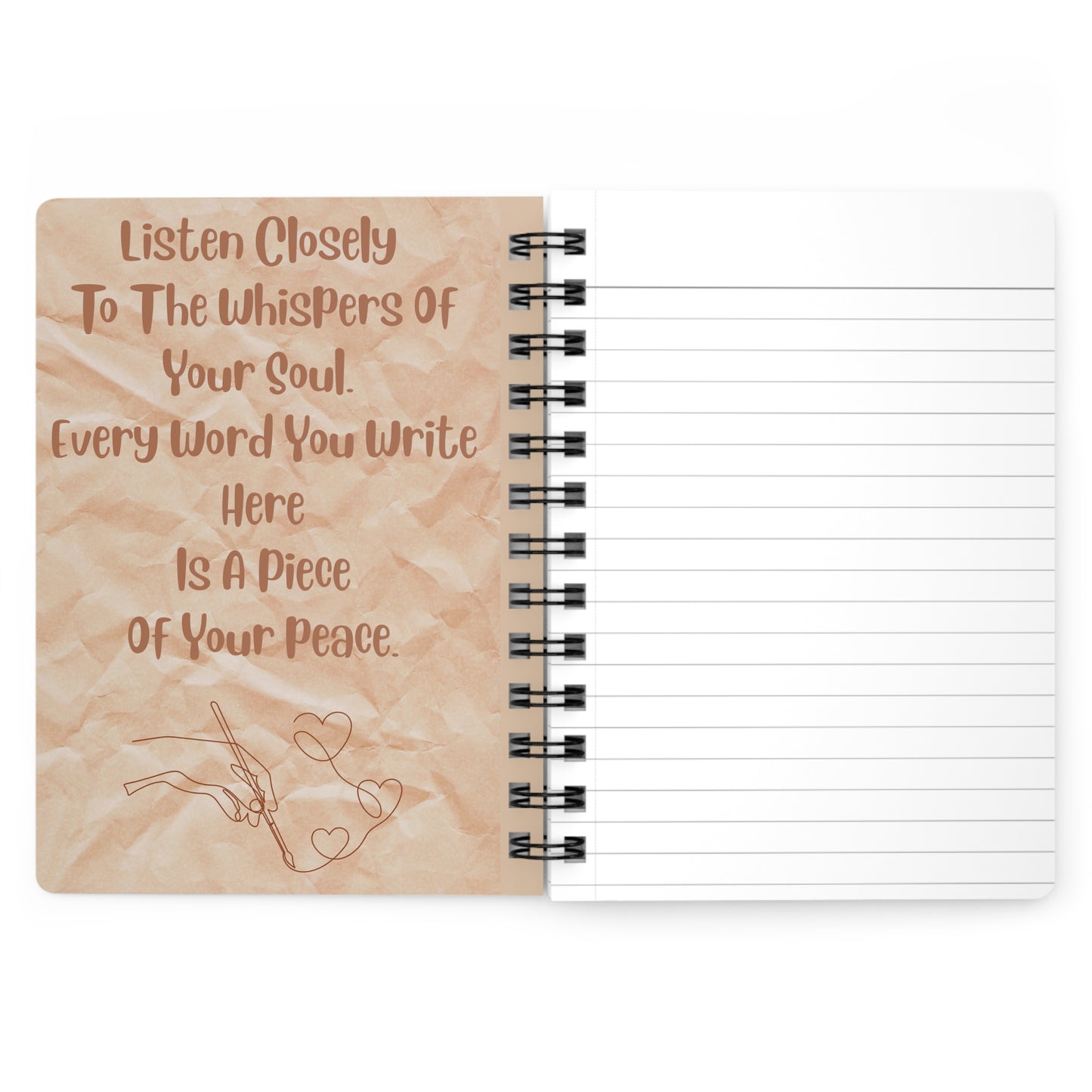 Spiral Notebook — "Where Time Slows Down & The Heart Speaks" Cozy Journaling Notebook