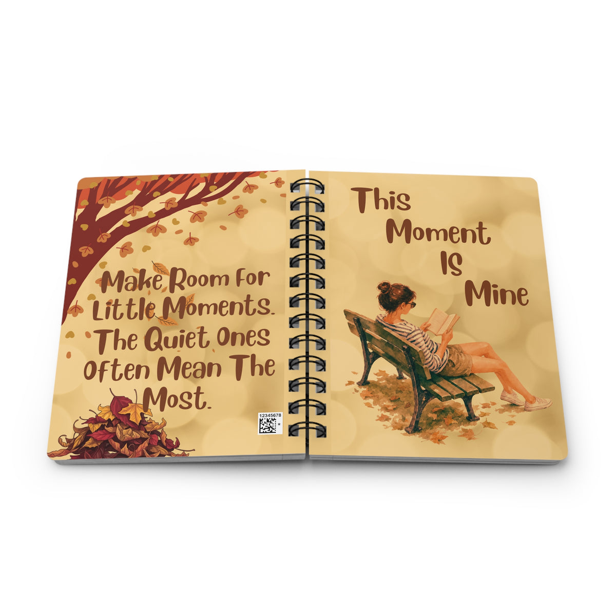 Spiral Journal — "This Moment Is Mine" Inspirational Writing Notebook