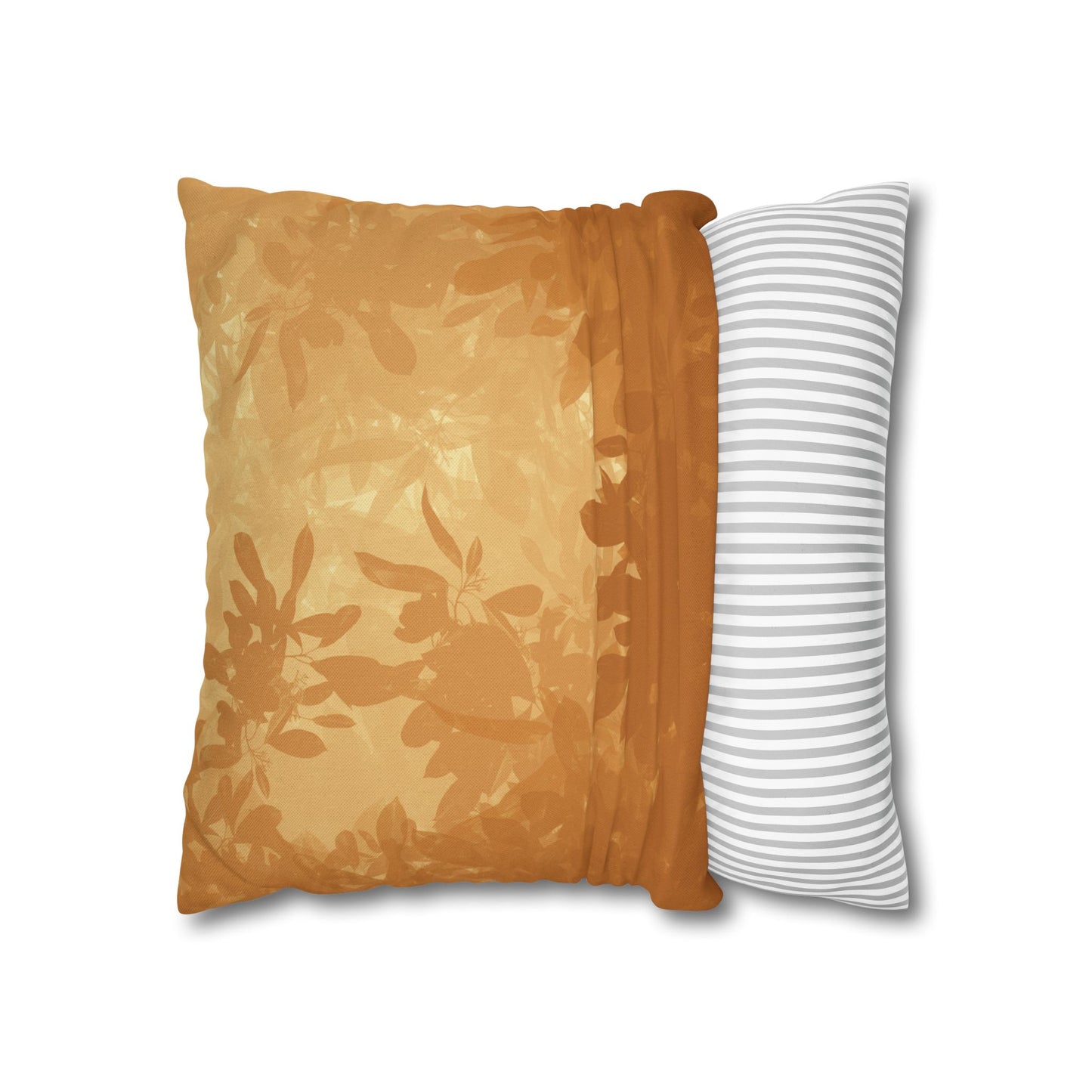 Autumn Leaves Pillowcase — Golden Fall Decorative Square Pillow Cover