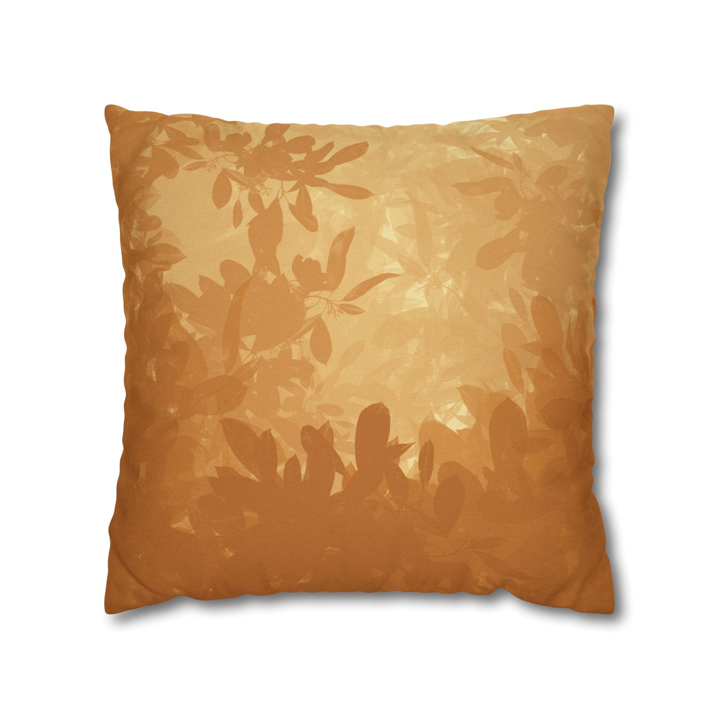Autumn Leaves Pillowcase — Golden Fall Decorative Square Pillow Cover