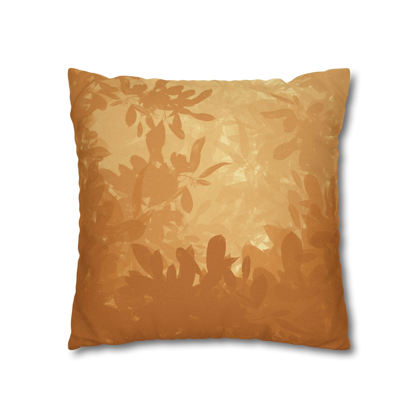 Autumn Leaves Pillowcase — Golden Fall Decorative Square Pillow Cover