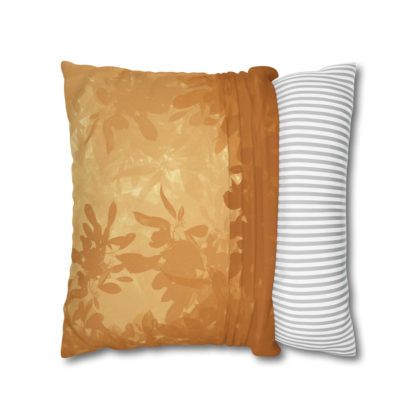 Autumn Leaves Pillowcase — Golden Fall Decorative Square Pillow Cover