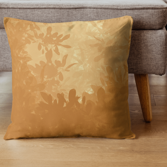 Autumn Leaves Pillowcase — Golden Fall Decorative Square Pillow Cover