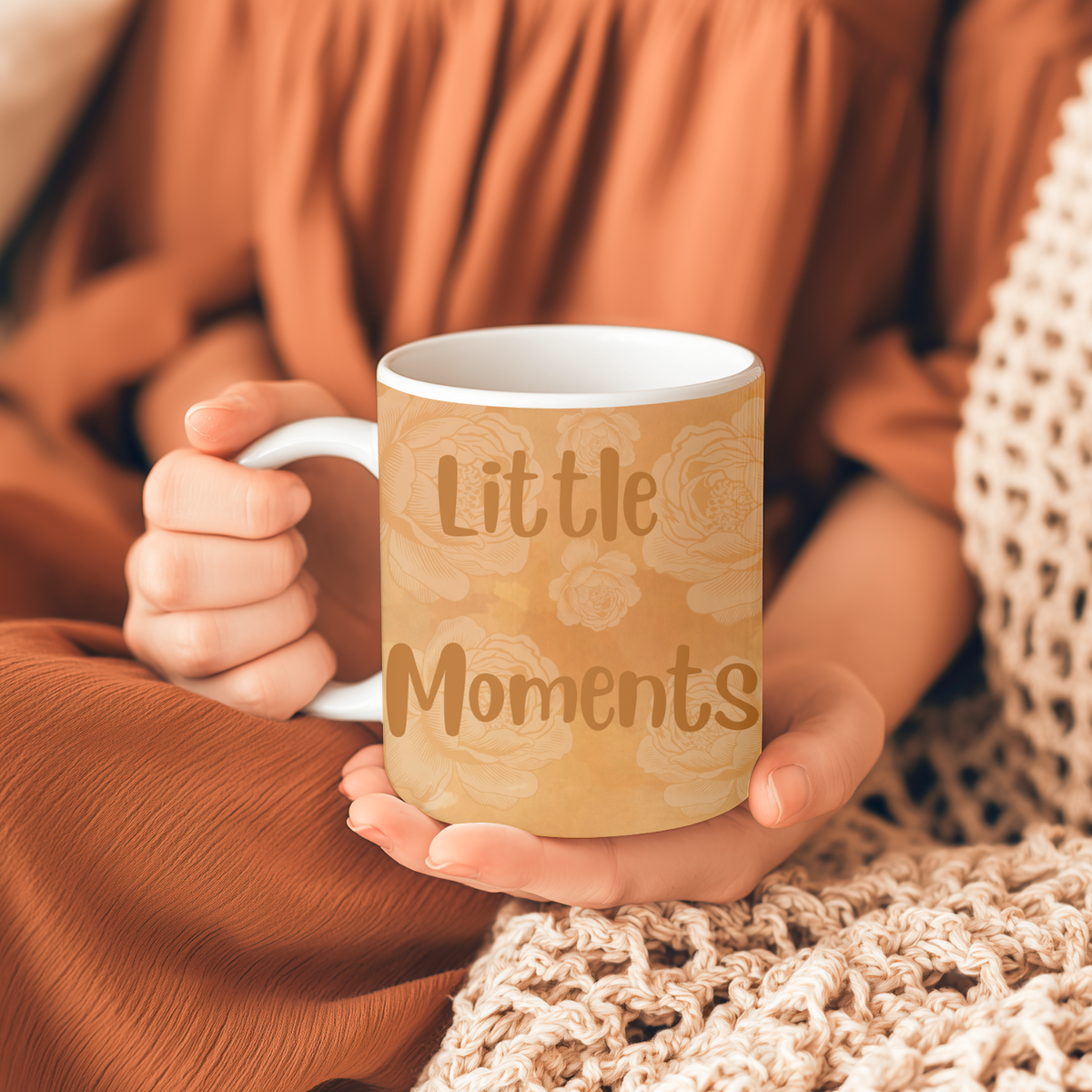Sentimental Floral Ceramic Mug – "Memories Last Forever" Coffee or Tea Cup Gift (11oz/15oz)