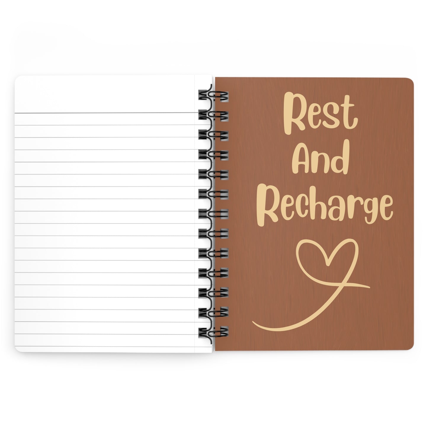 Cozy Evenings Spiral Notebook — "Warm Tea, Soft Blankets & A Heart At Rest" Journal
