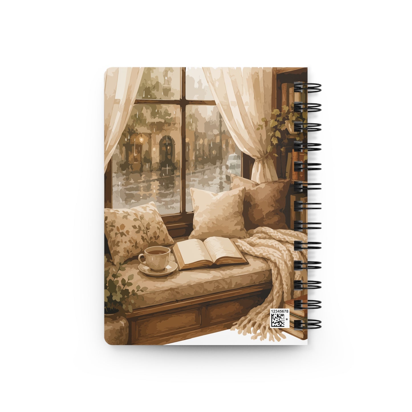 Spiral Notebook — "Where Time Slows Down & The Heart Speaks" Cozy Journaling Notebook