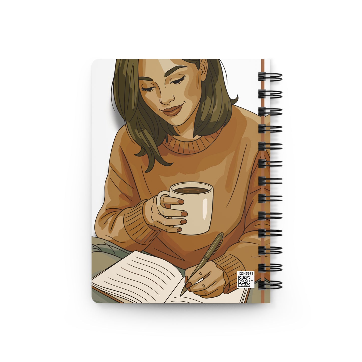 Cozy Coffee Journal — Spiral-Bound Notebook for Daily Writing & Journaling