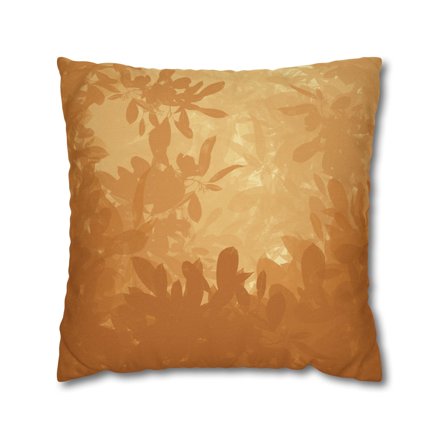 Autumn Leaves Pillowcase — Golden Fall Decorative Square Pillow Cover