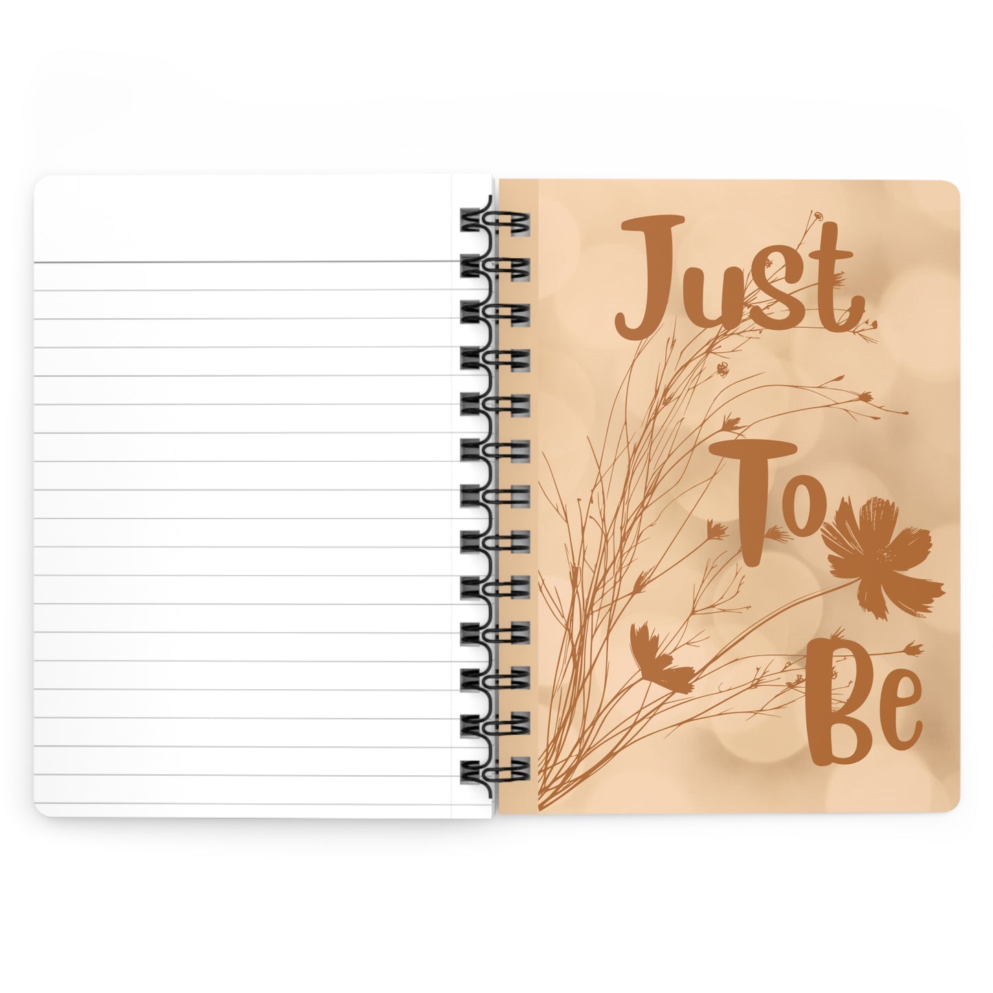 Peaceful Moments Spiral Journal – Cozy Self-Care Notebook with Inspirational Quote