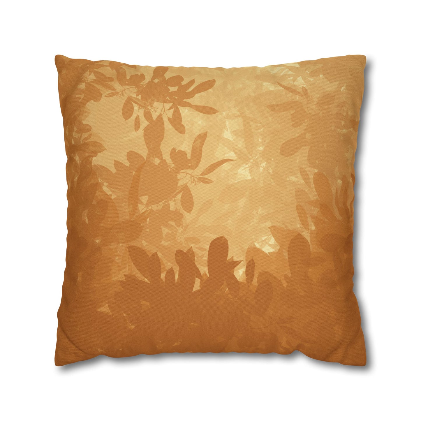 Autumn Leaves Pillowcase — Golden Fall Decorative Square Pillow Cover