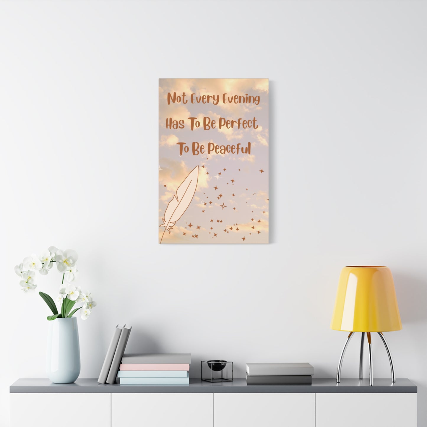 Inspirational Wall Art Canvas — "Not Every Evening Has To Be Perfect To Be Peaceful"