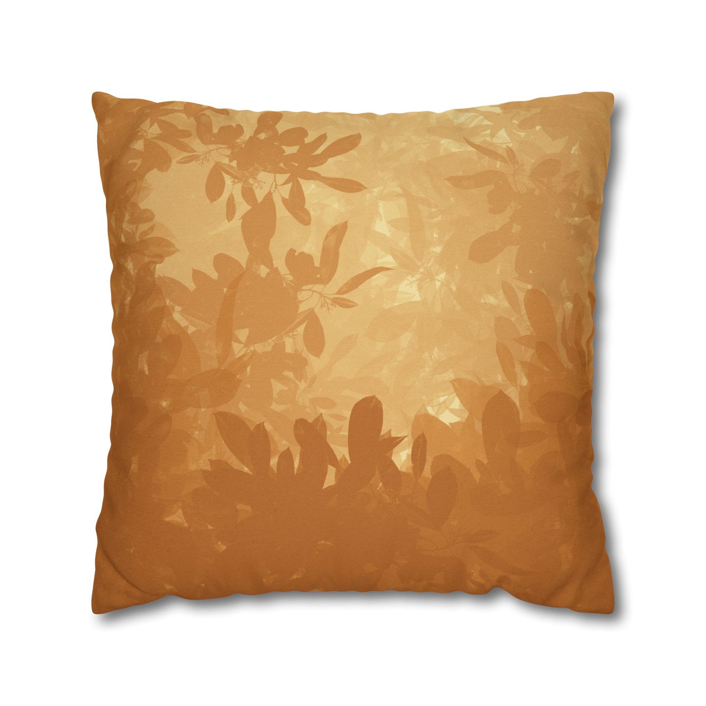 Autumn Leaves Pillowcase — Golden Fall Decorative Square Pillow Cover