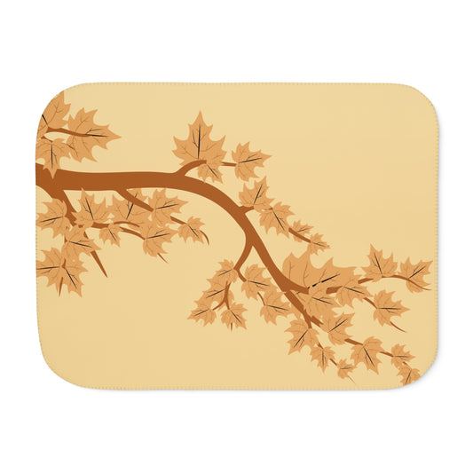 Autumn Maple Sherpa Blanket — Cozy Fall Leaf Throw