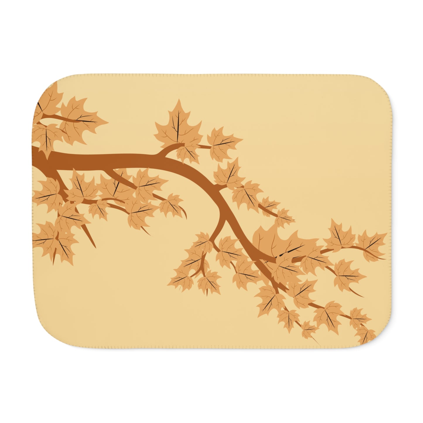 Autumn Maple Sherpa Blanket — Cozy Fall Leaf Throw