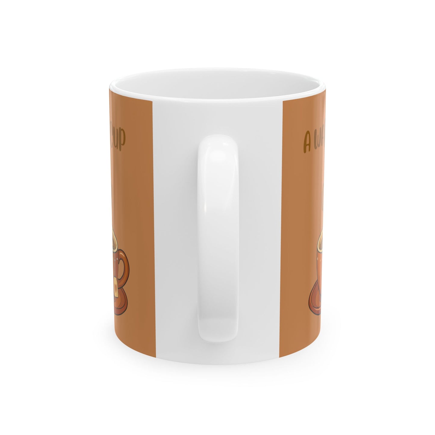 Cute Coffee or Tea Mug  with text: "A Warm Cup Of  Cozy"  (11oz & 15oz)