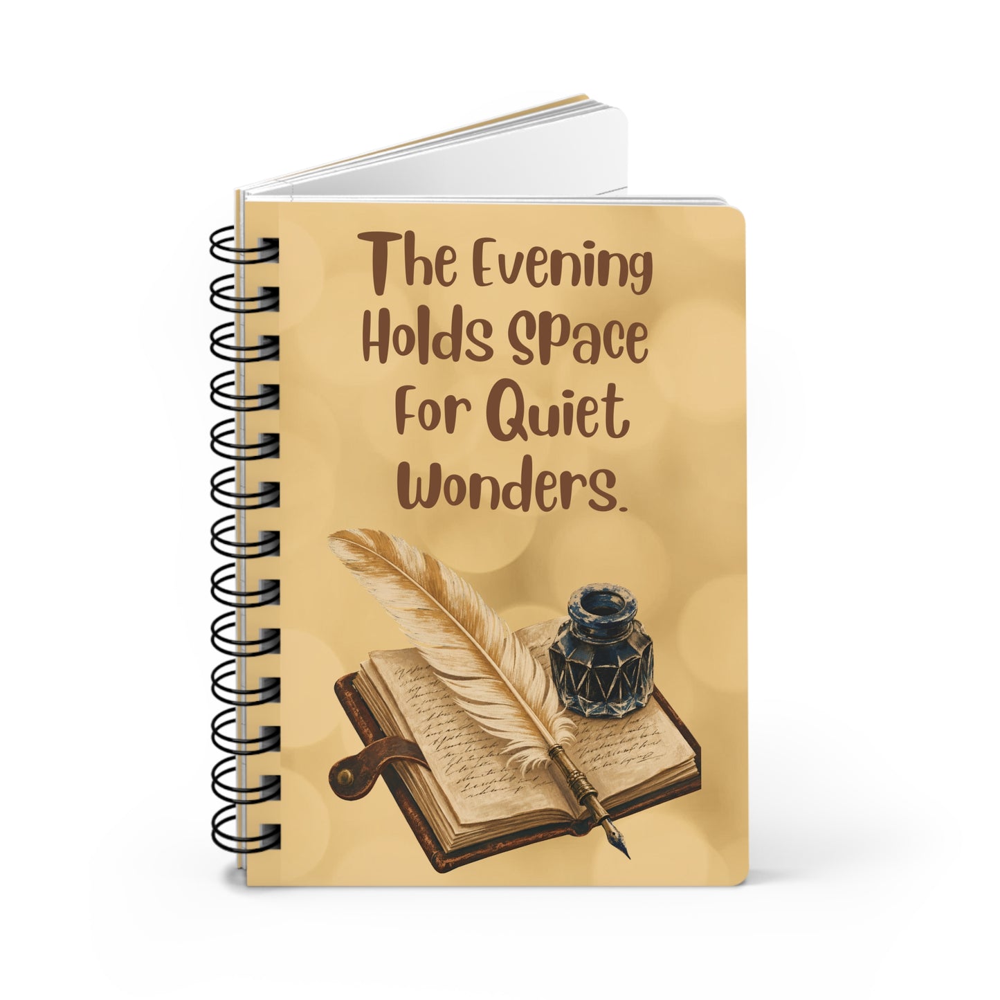Evening Wonders Spiral Journal — 'The Evening Holds Space for Quiet Wonders' Notebook